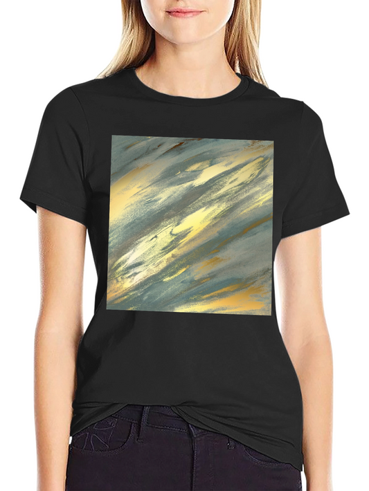 Abstract Art Graphic Tee - Stylish Crew Neck T-Shirt