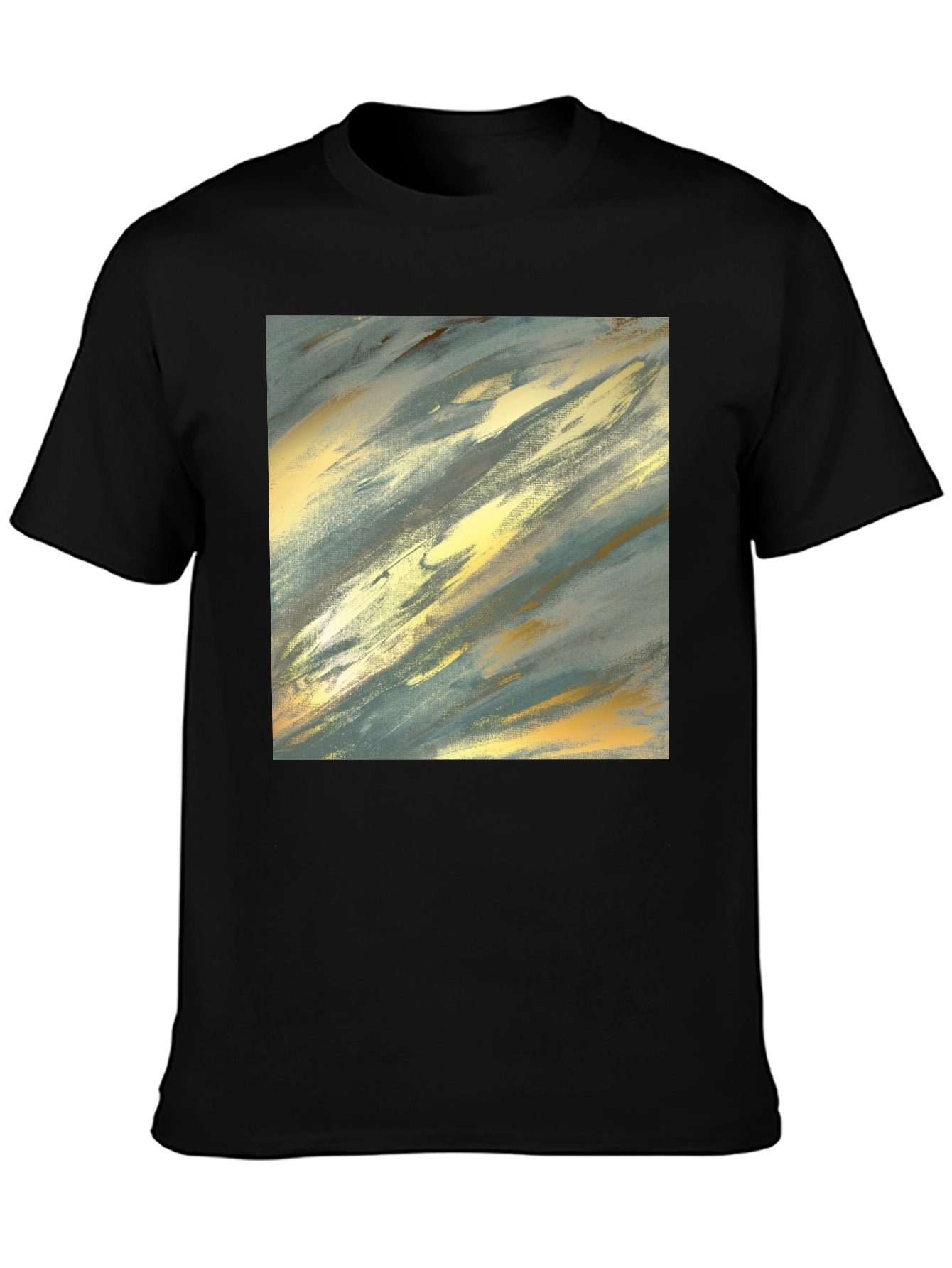 Abstract Art Graphic Tee - Stylish Crew Neck T-Shirt