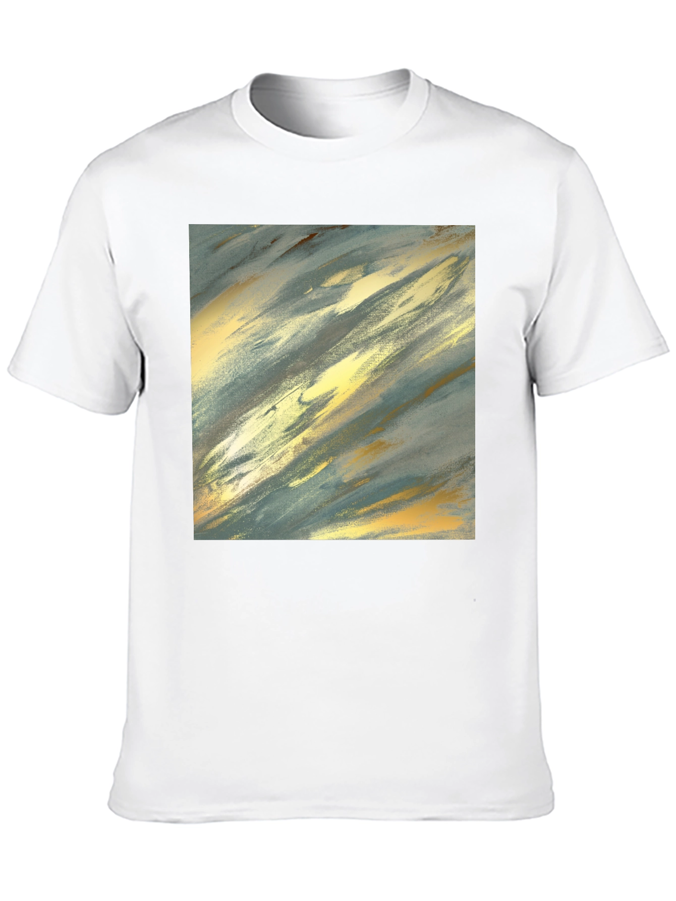 Abstract Art Graphic Tee - Stylish Crew Neck T-Shirt