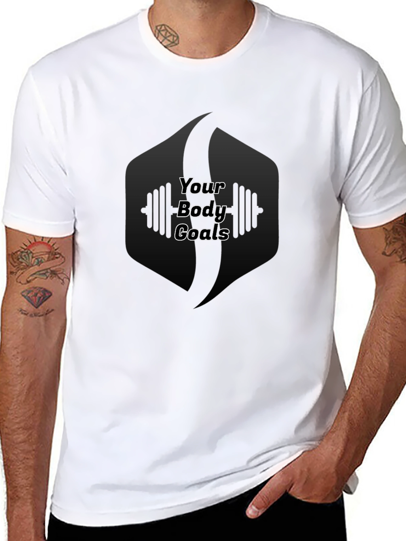 Your Body Goals Black T-Shirt Gym