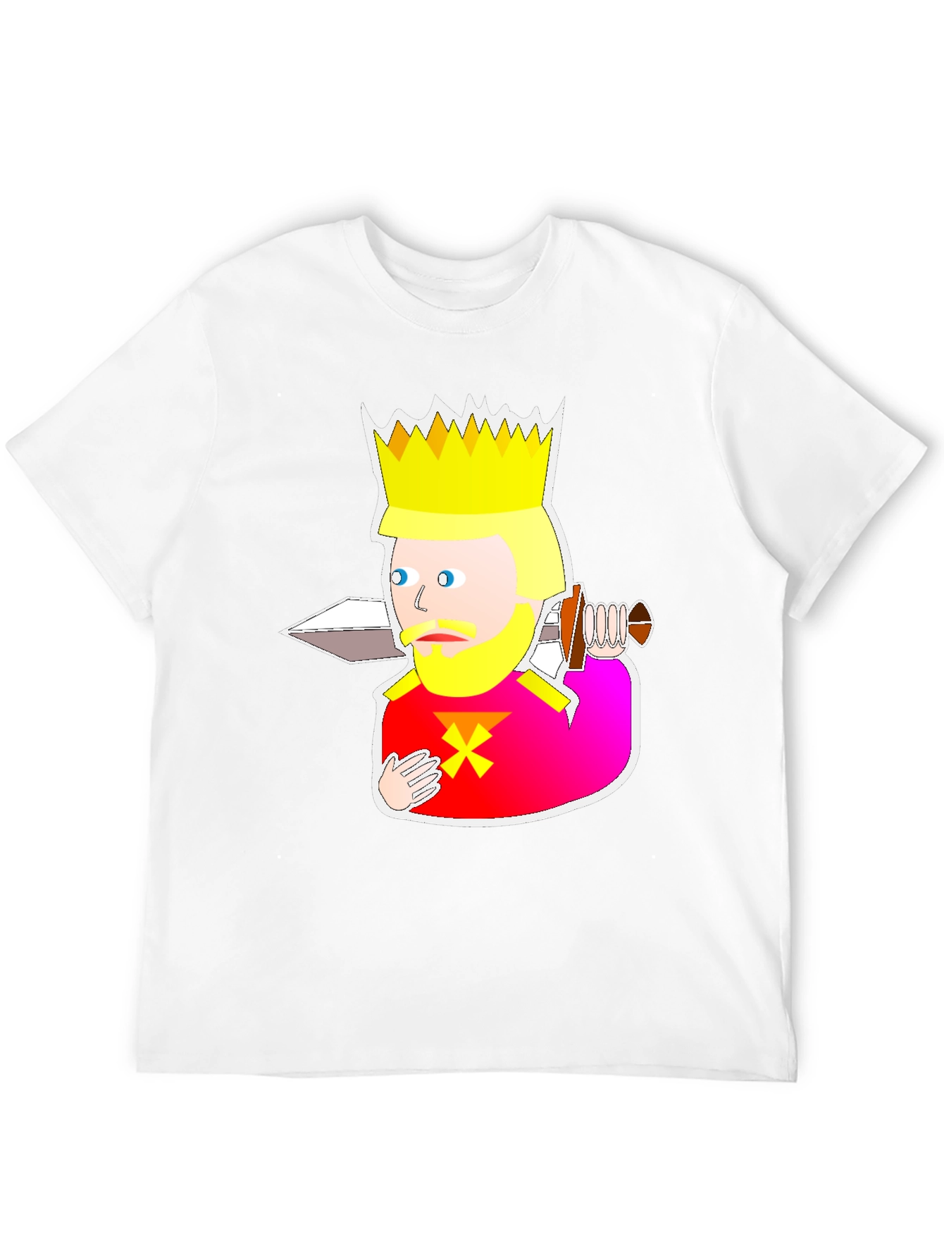 King Cartoon Graphic Black T-Shirt