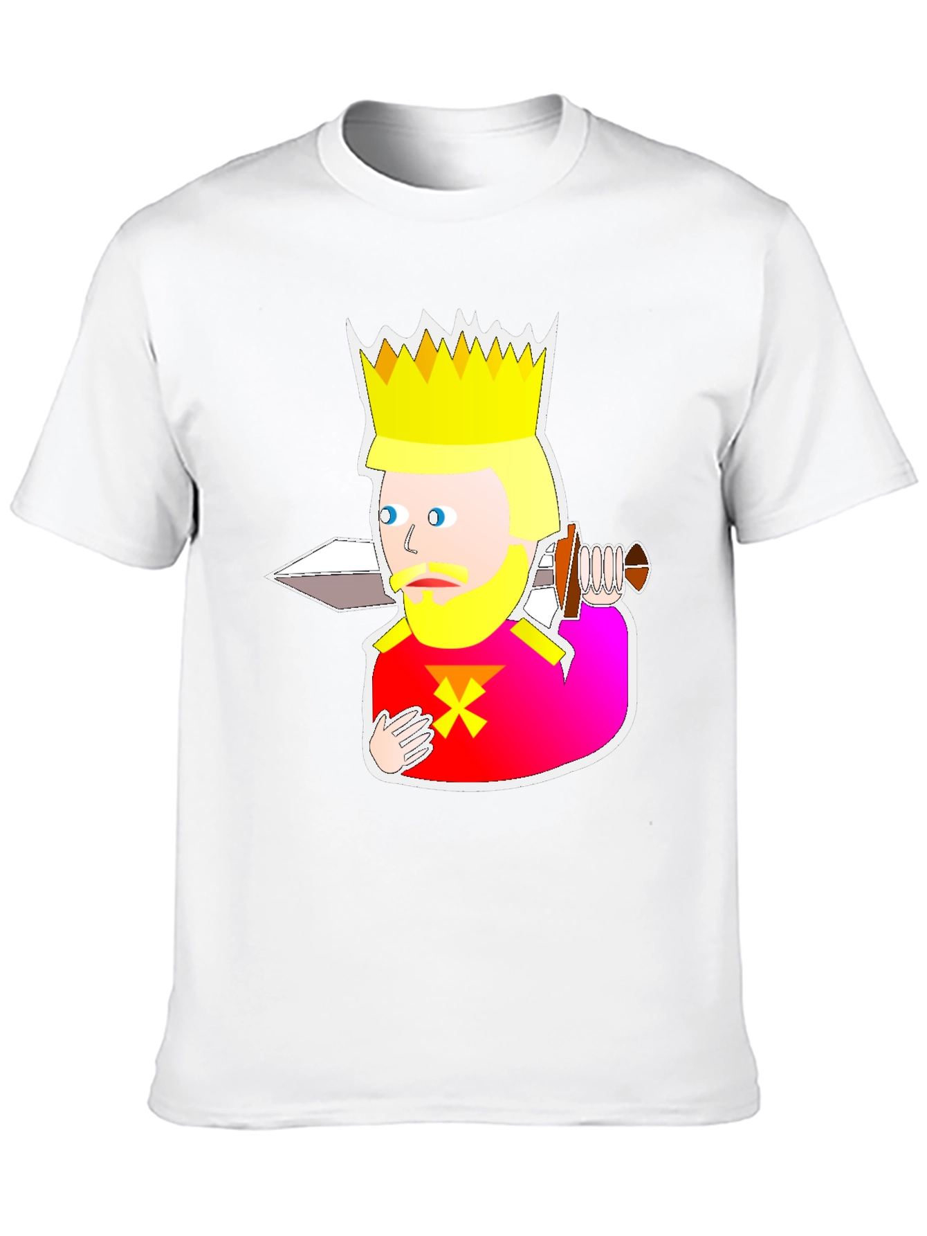 King Cartoon Graphic Black T-Shirt