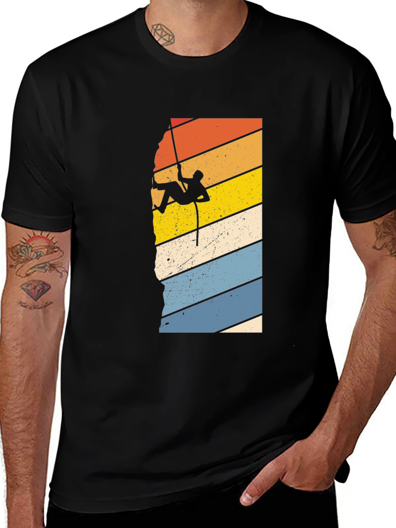 Retro Rock Climbing Graphic T-Shirt