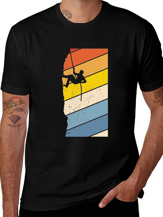 Retro Rock Climbing Graphic T-Shirt