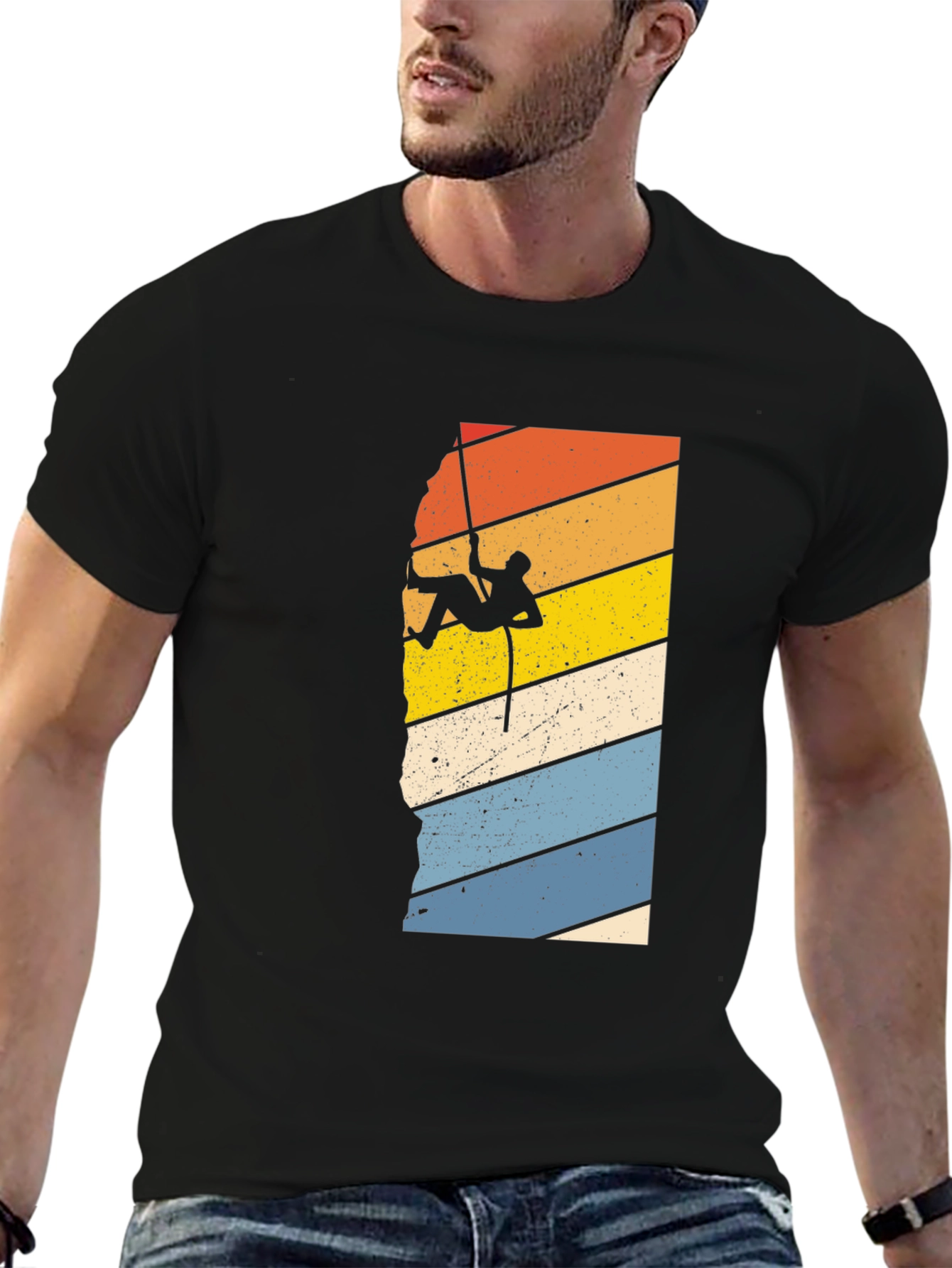 Retro Rock Climbing Graphic T-Shirt