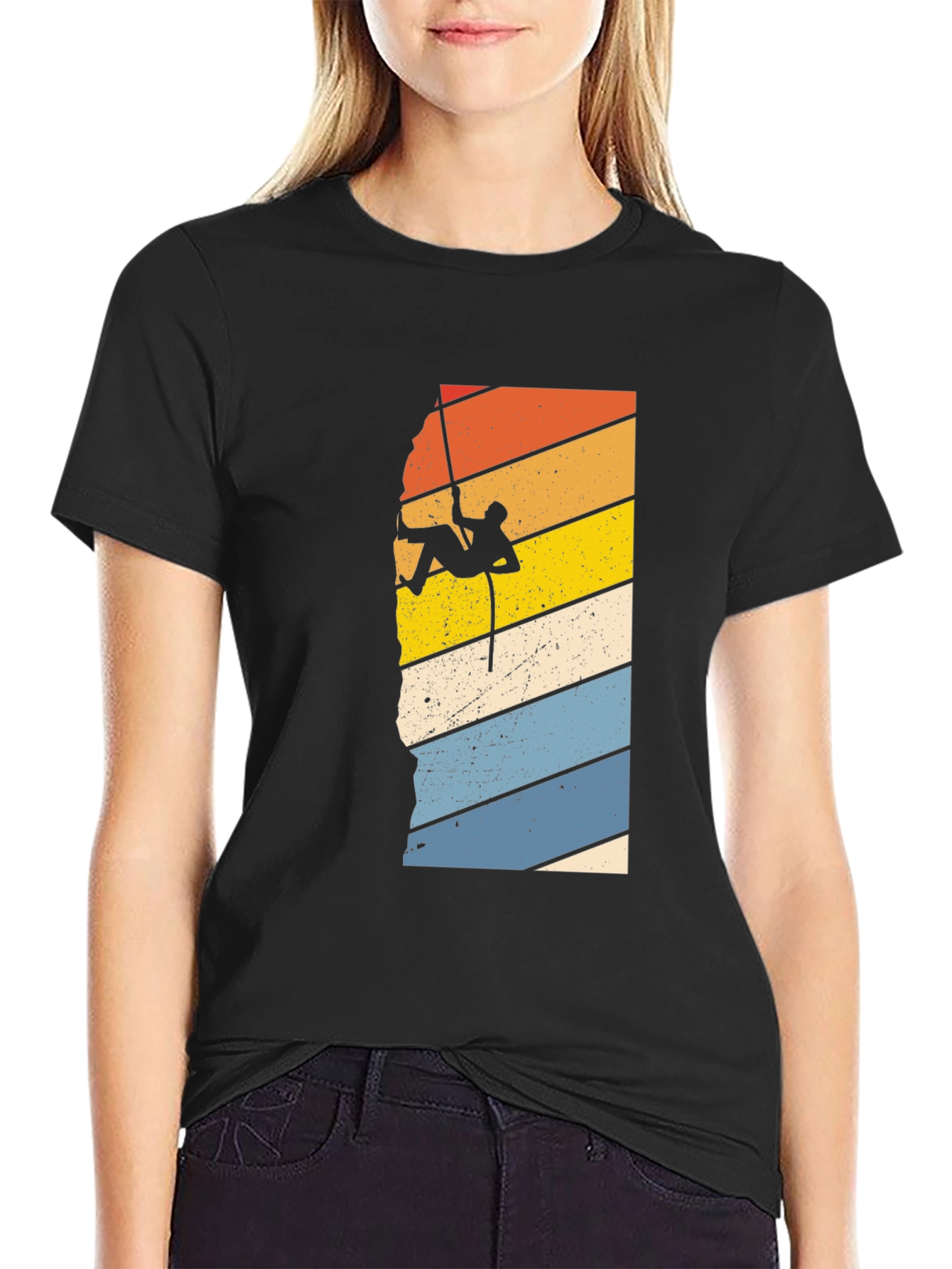 Retro Rock Climbing Graphic T-Shirt