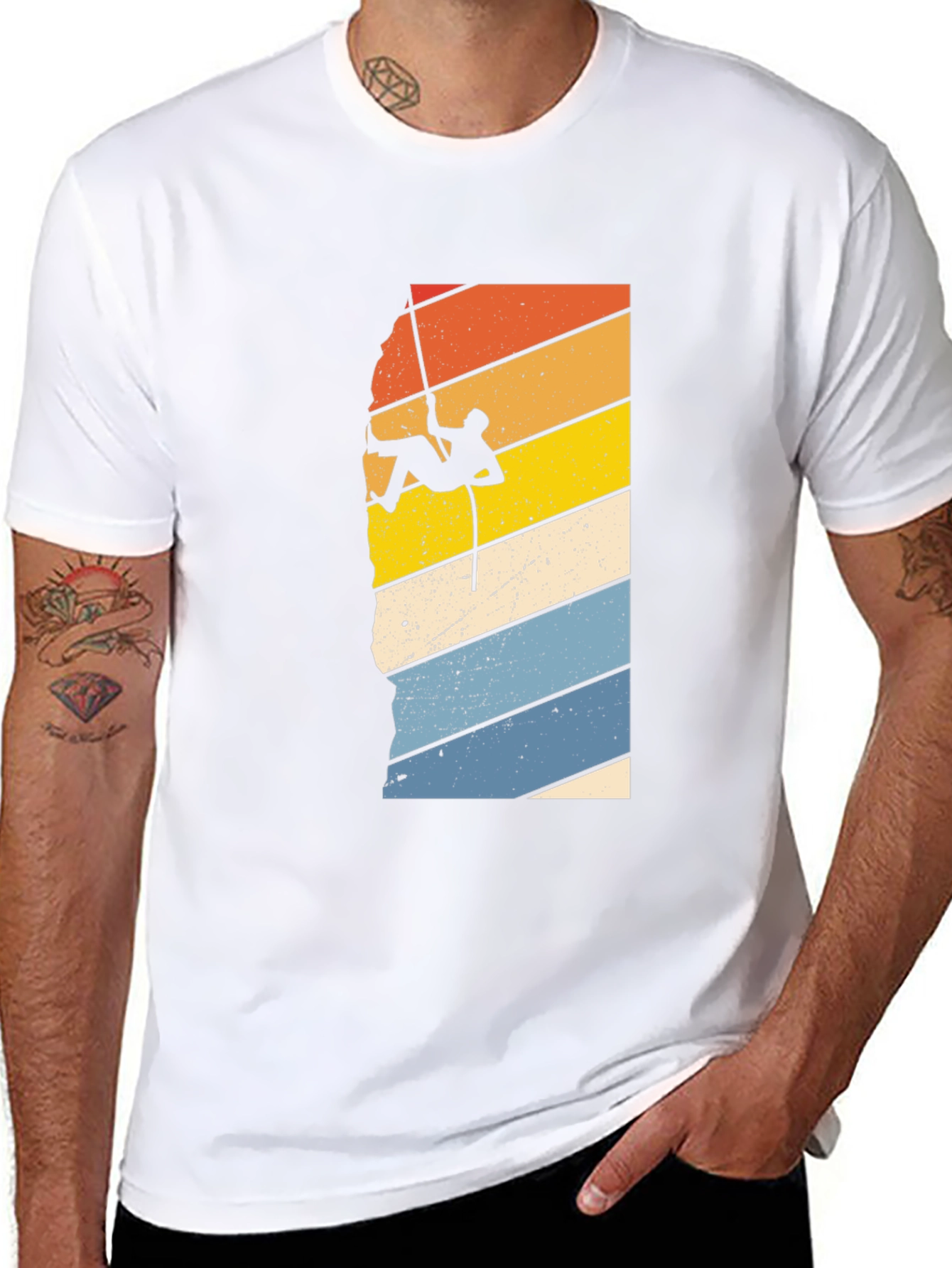 Retro Rock Climbing Graphic T-Shirt