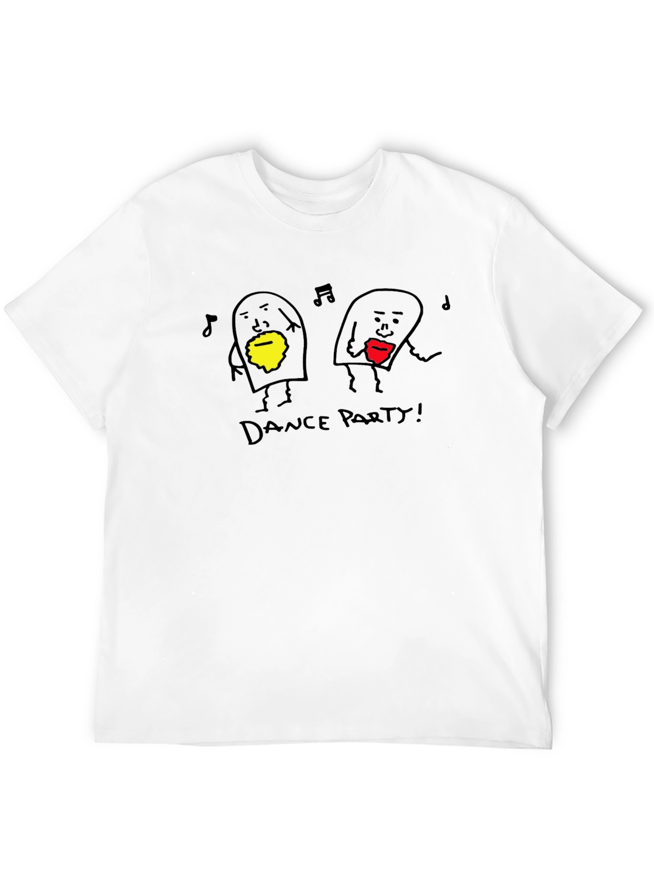 Dance Party Graphic Tee - Black Cotton Blend
