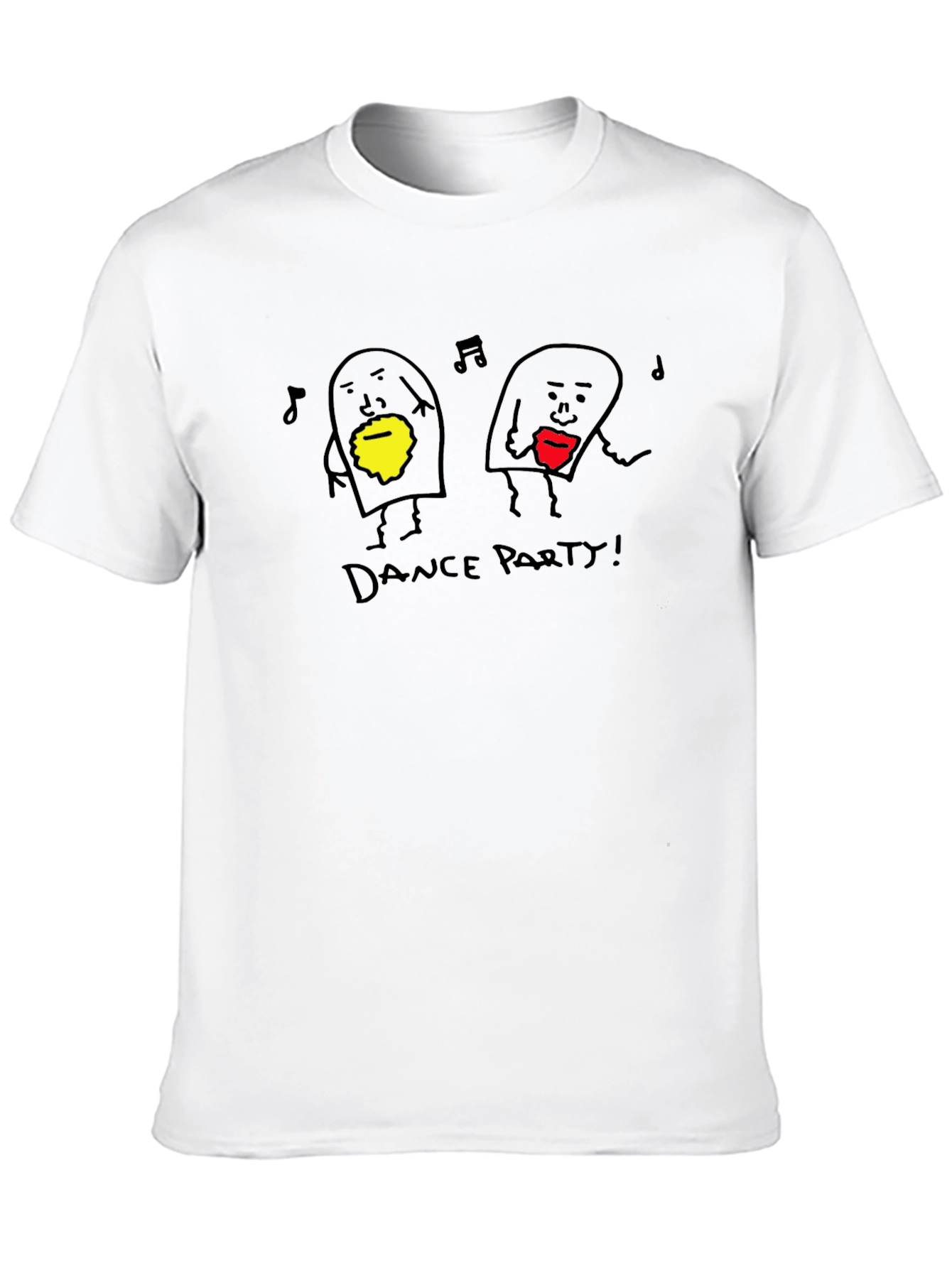 Dance Party Graphic Tee - Black Cotton Blend