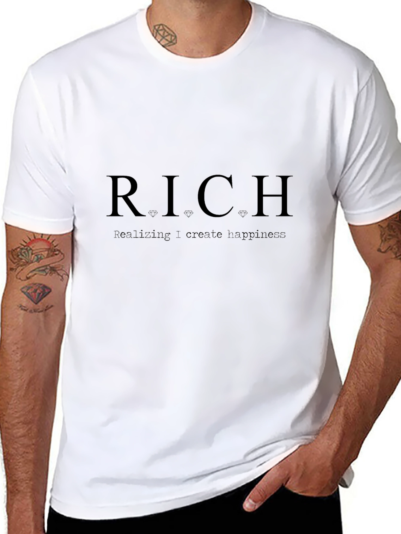 RICH Graphic T-Shirt - Create Happiness