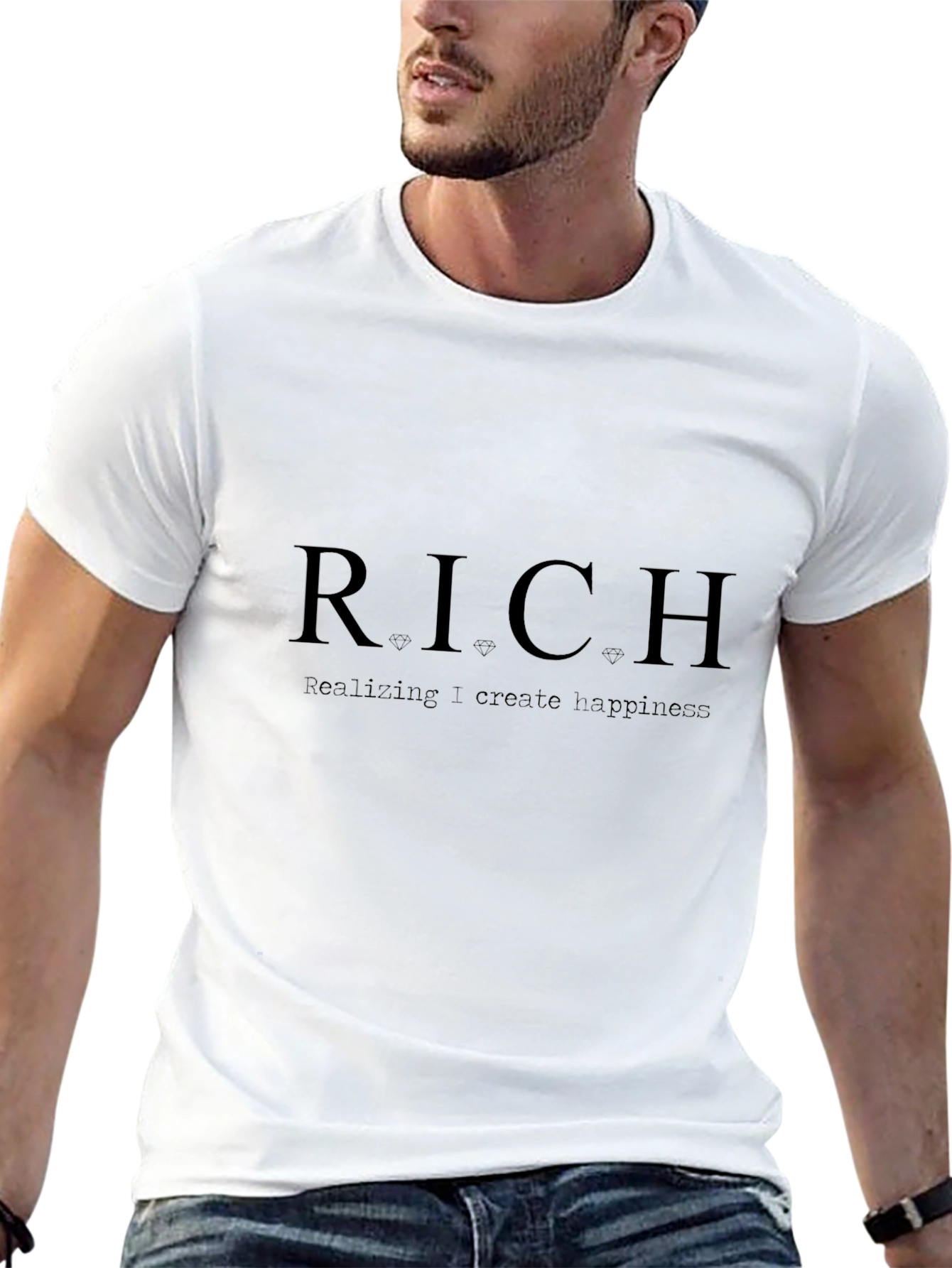 RICH Graphic T-Shirt - Create Happiness