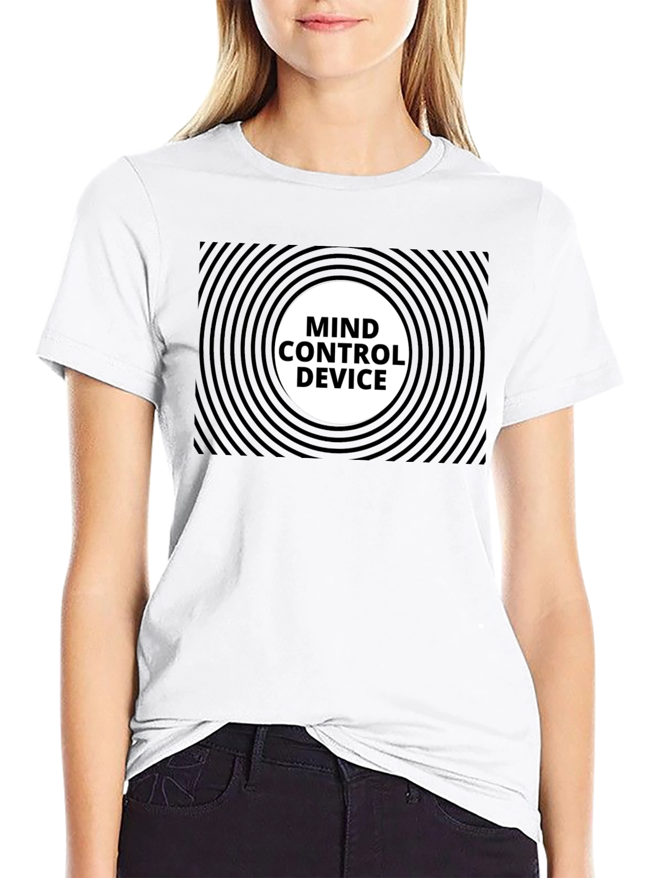 Mind Control Device Graphic T-Shirt - Black Cotton Tee