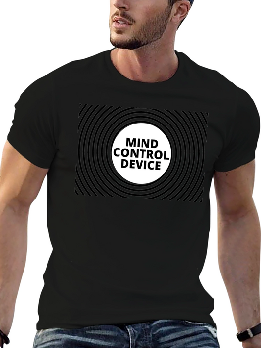 Mind Control Device Graphic T-Shirt - Black Cotton Tee