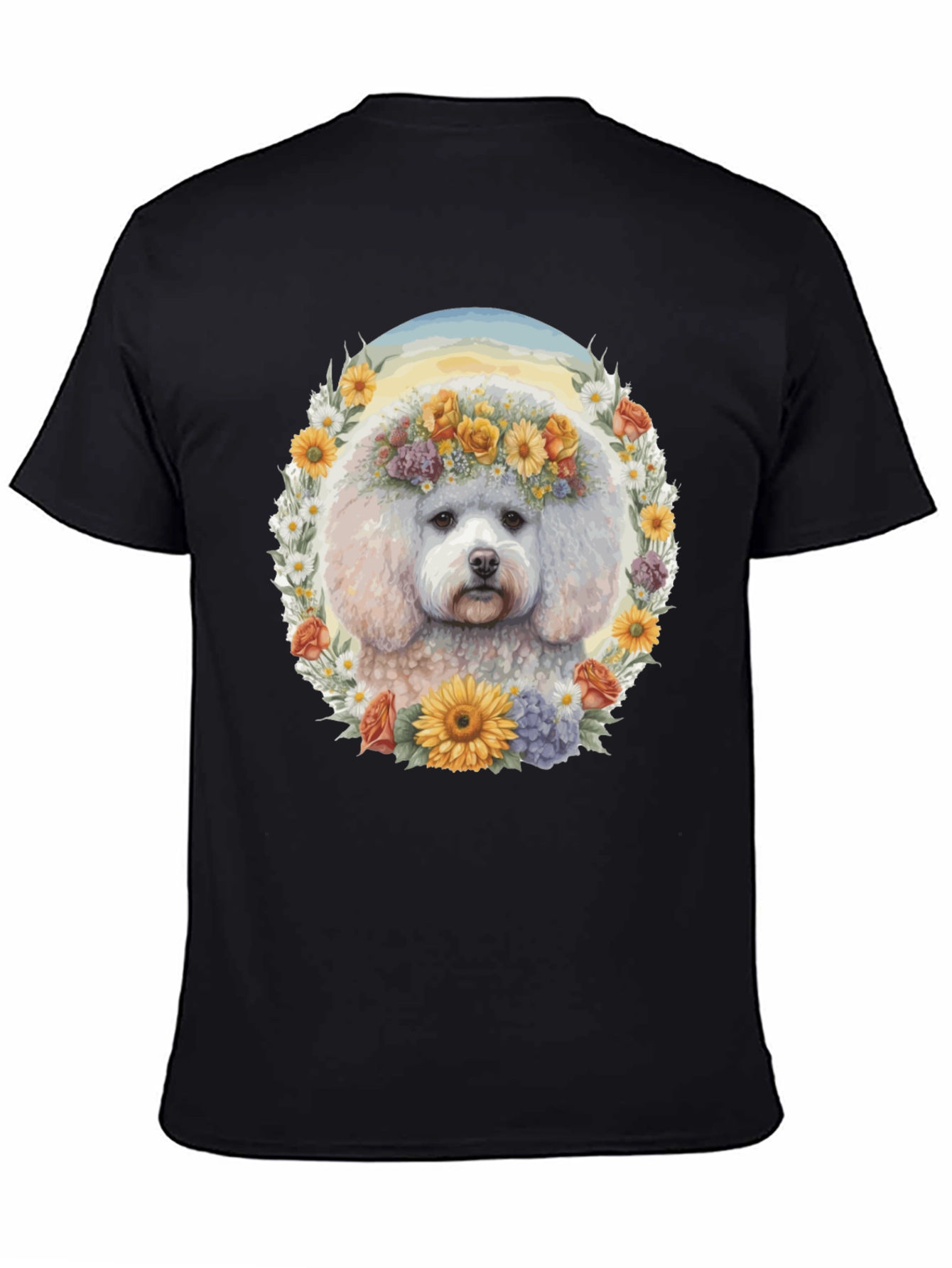 Dog Floral Crown T-Shirt - Unisex