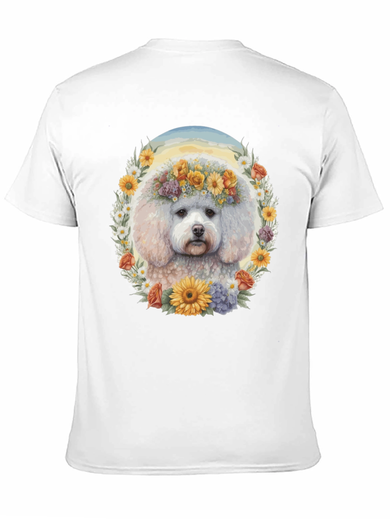 Dog Floral Crown T-Shirt - Unisex