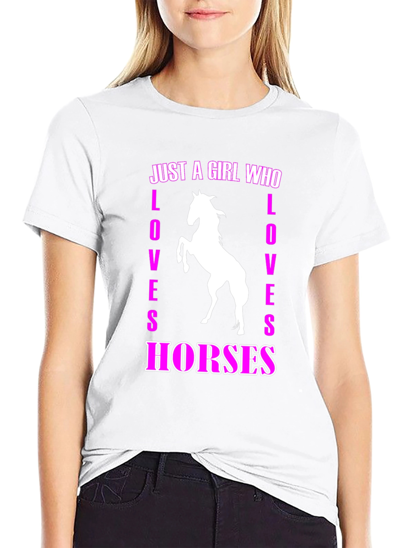 Just A Girl Who Loves Horses Graphic T-Shirt