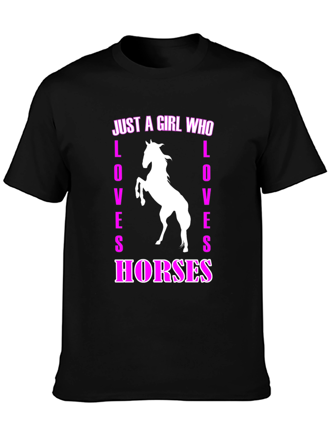 Just A Girl Who Loves Horses Graphic T-Shirt