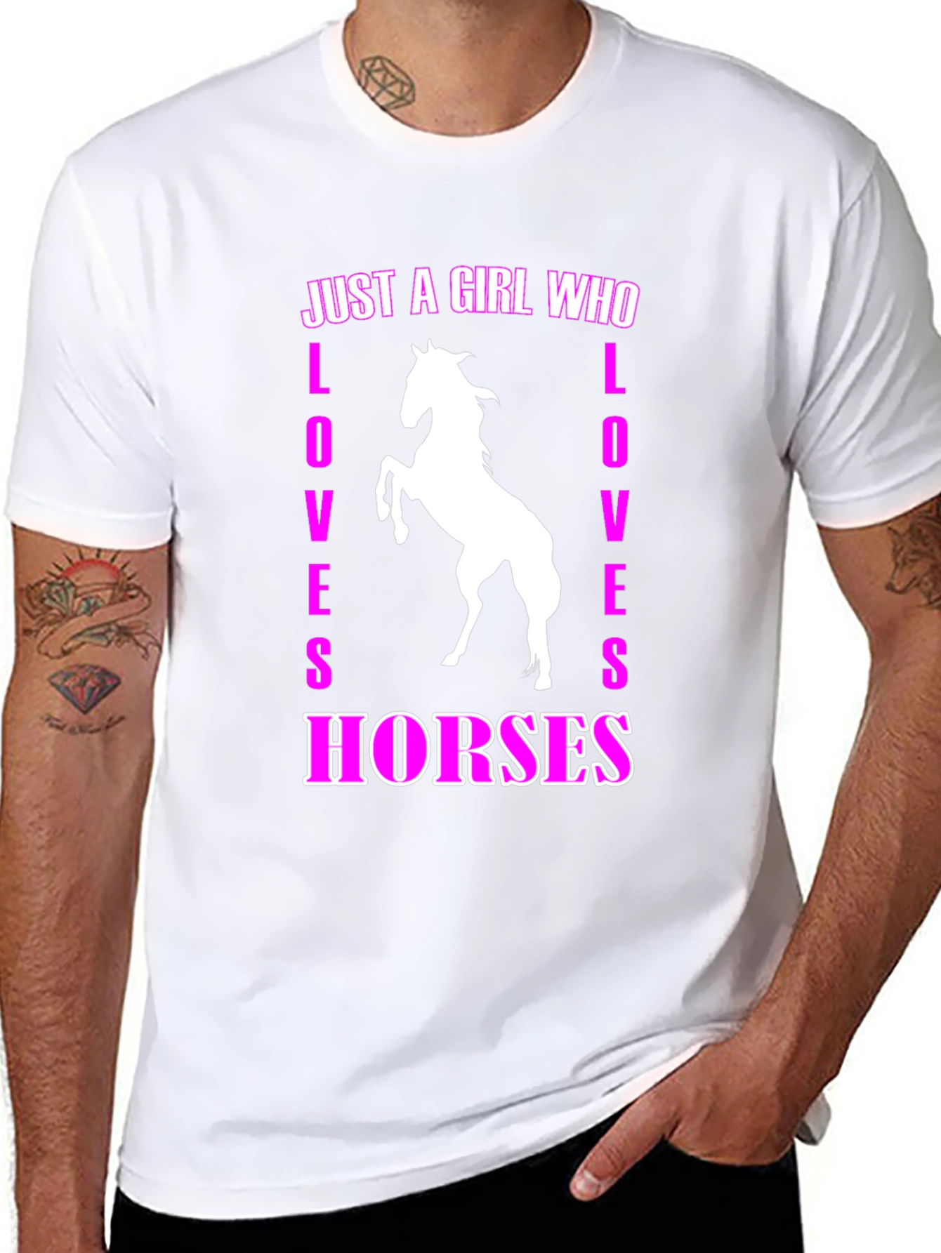 Just A Girl Who Loves Horses Graphic T-Shirt