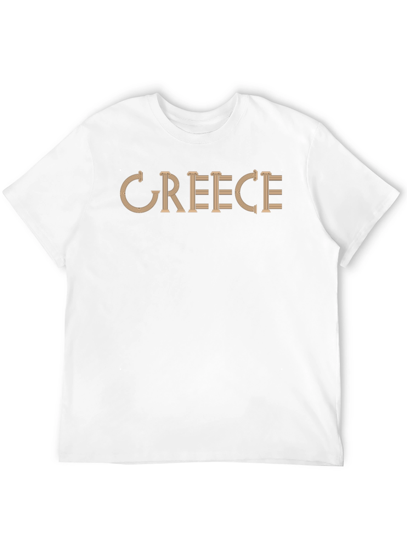 Greece Column Style Text T-Shirt