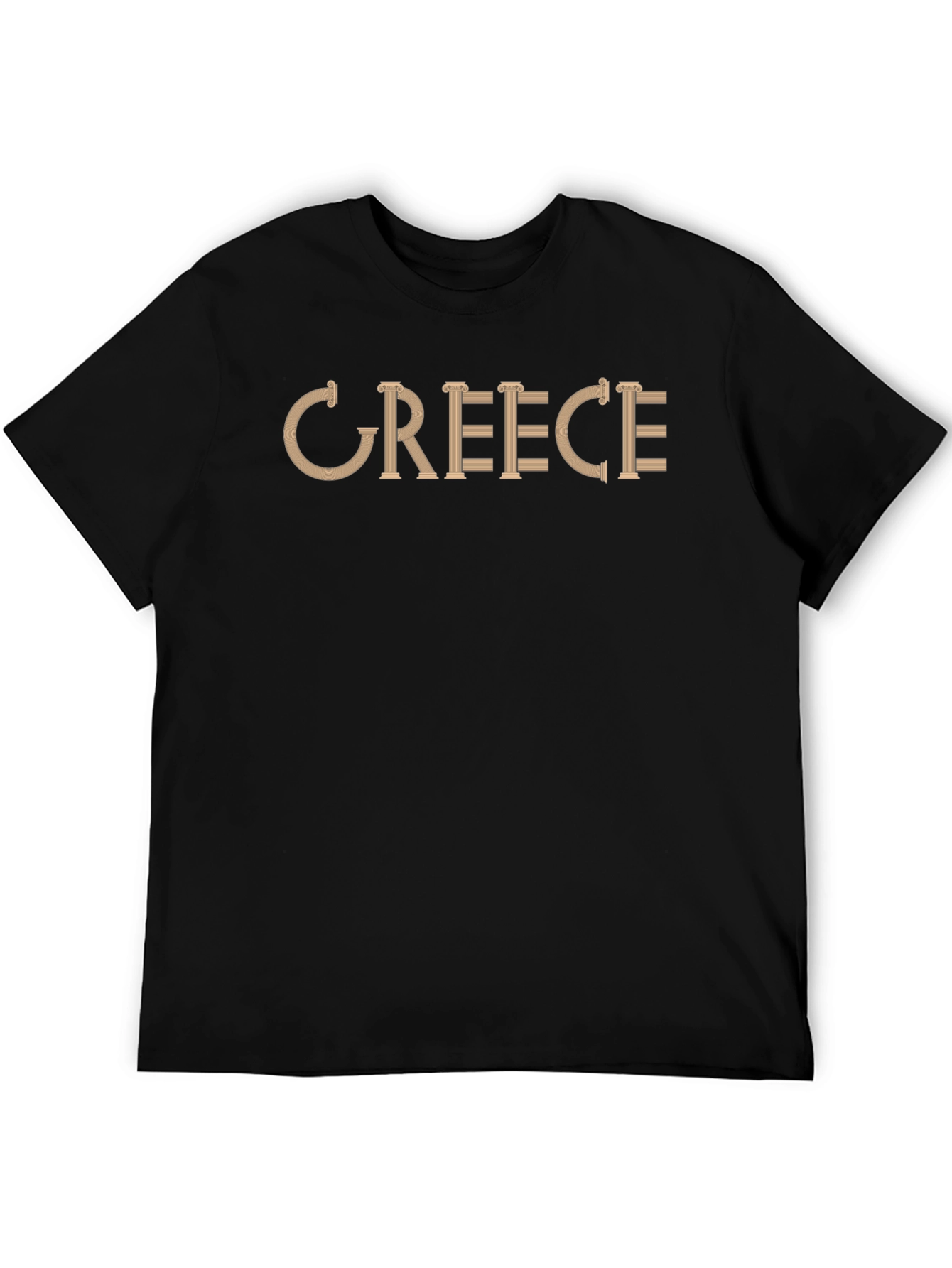 Greece Column Style Text T-Shirt