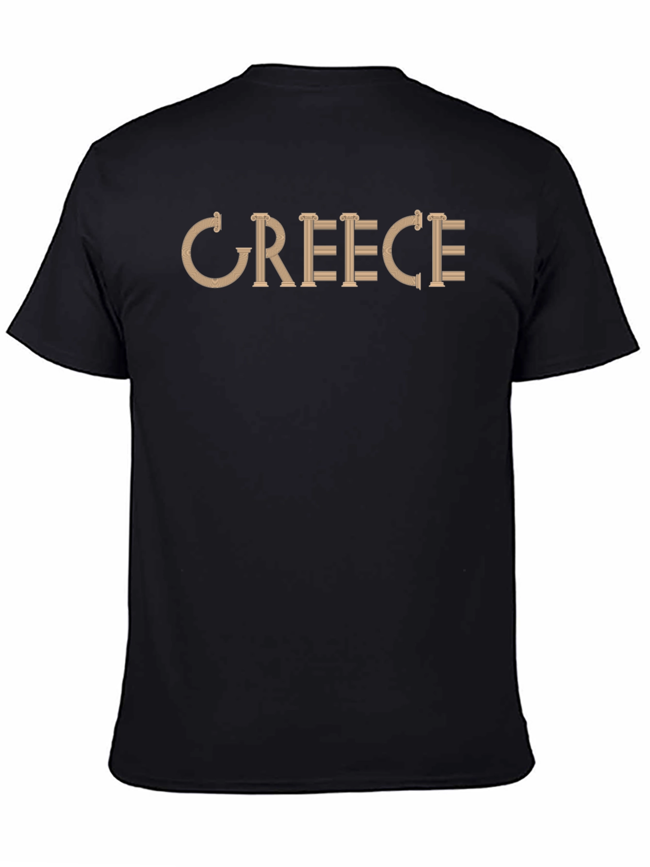 Greece Column Style Text T-Shirt