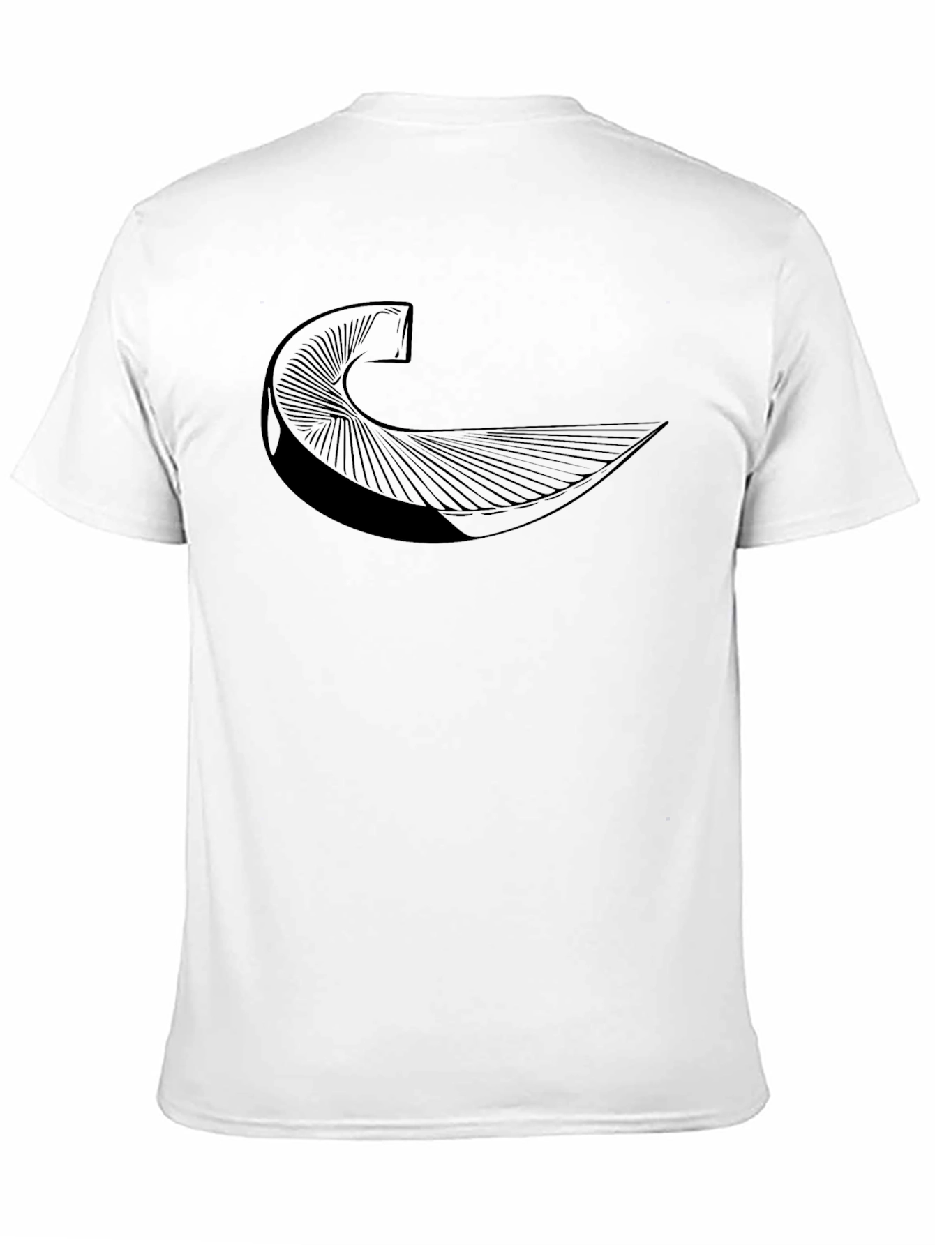 Abstract Wave Graphic Tee - Stylish Black T-Shirt