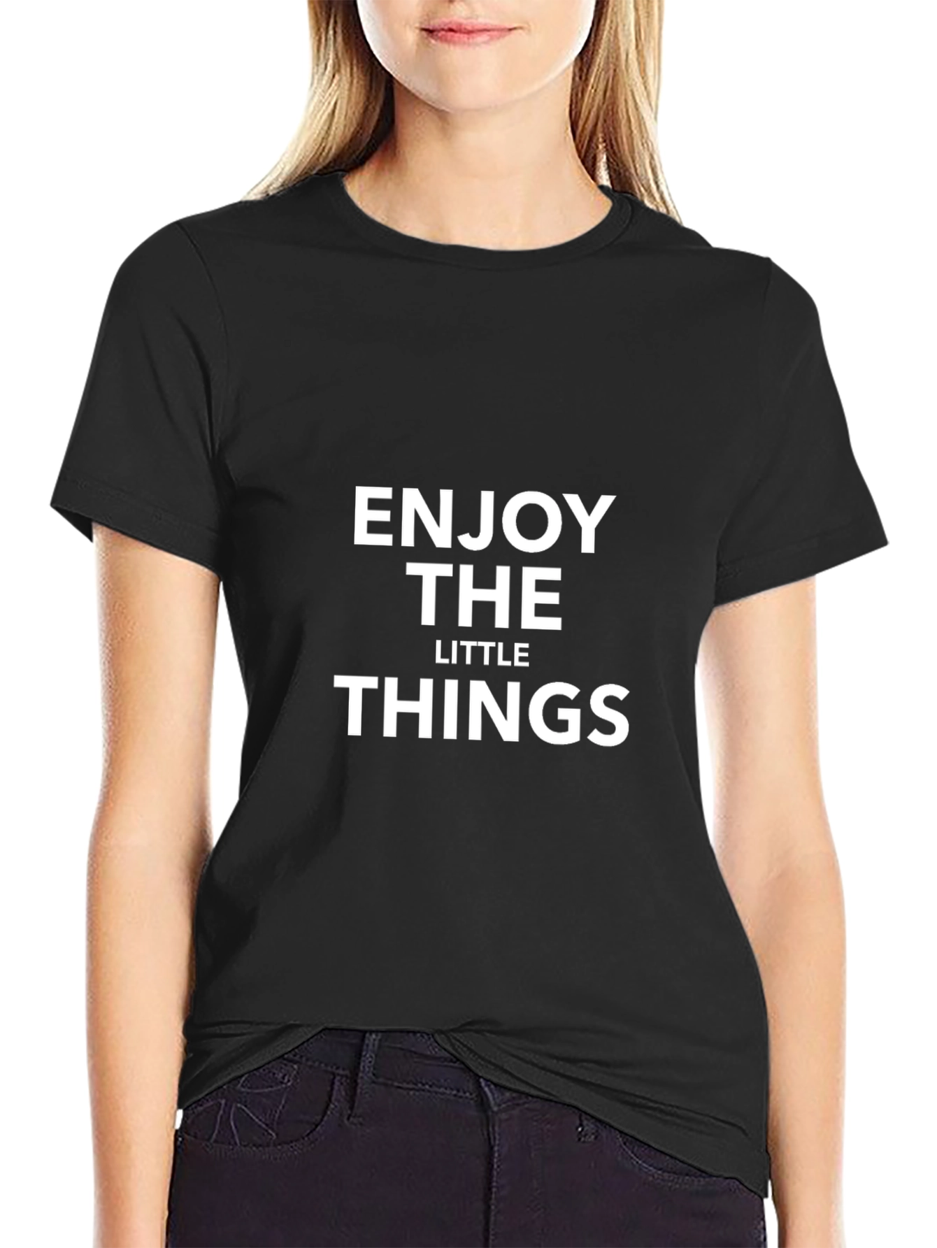 Enjoy the Little Things Graphic Tee - Black
