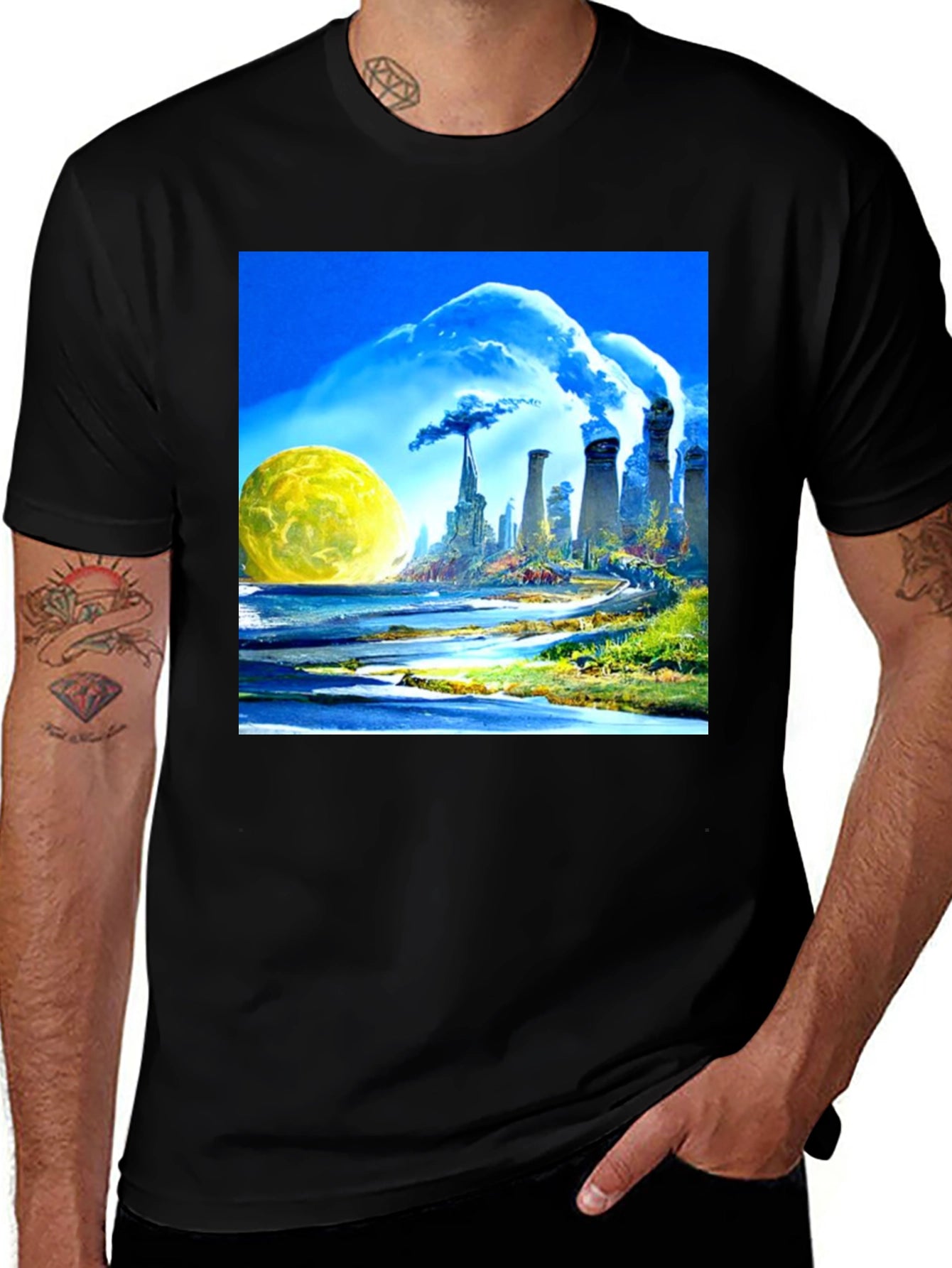 Surreal Pollution Art T-Shirt
