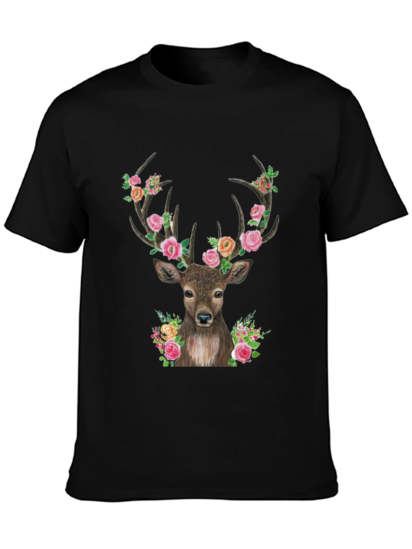 Floral Deer Graphic Tee