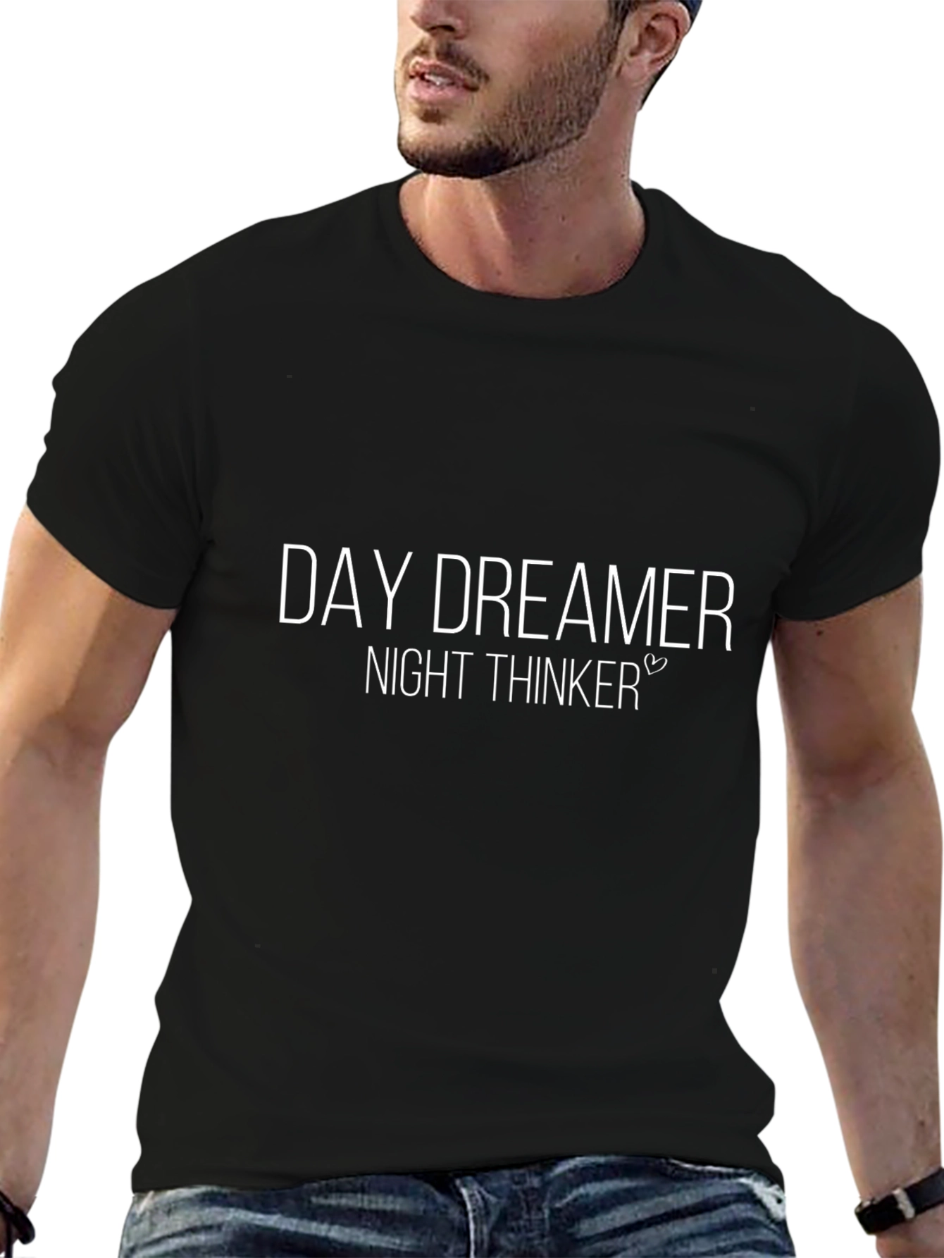 Day Dreamer Night Thinker Black Tee