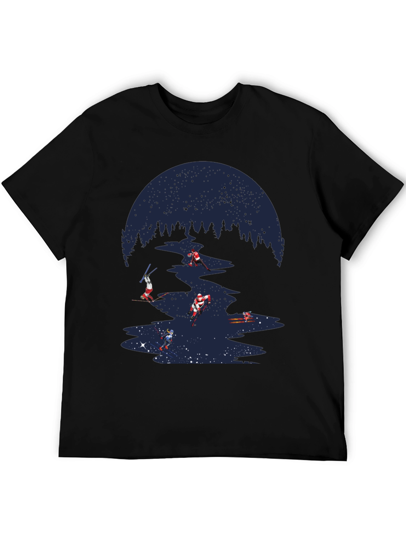 Skiing Through Space T-Shirt