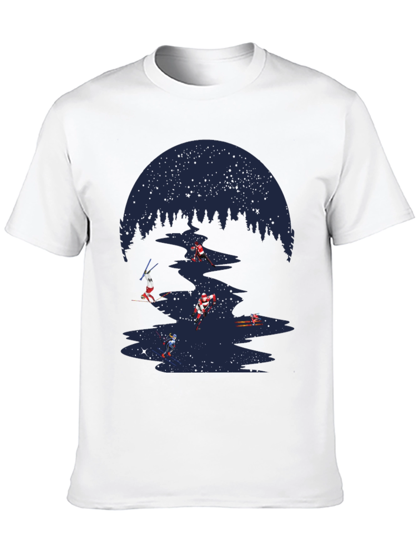 Skiing Through Space T-Shirt