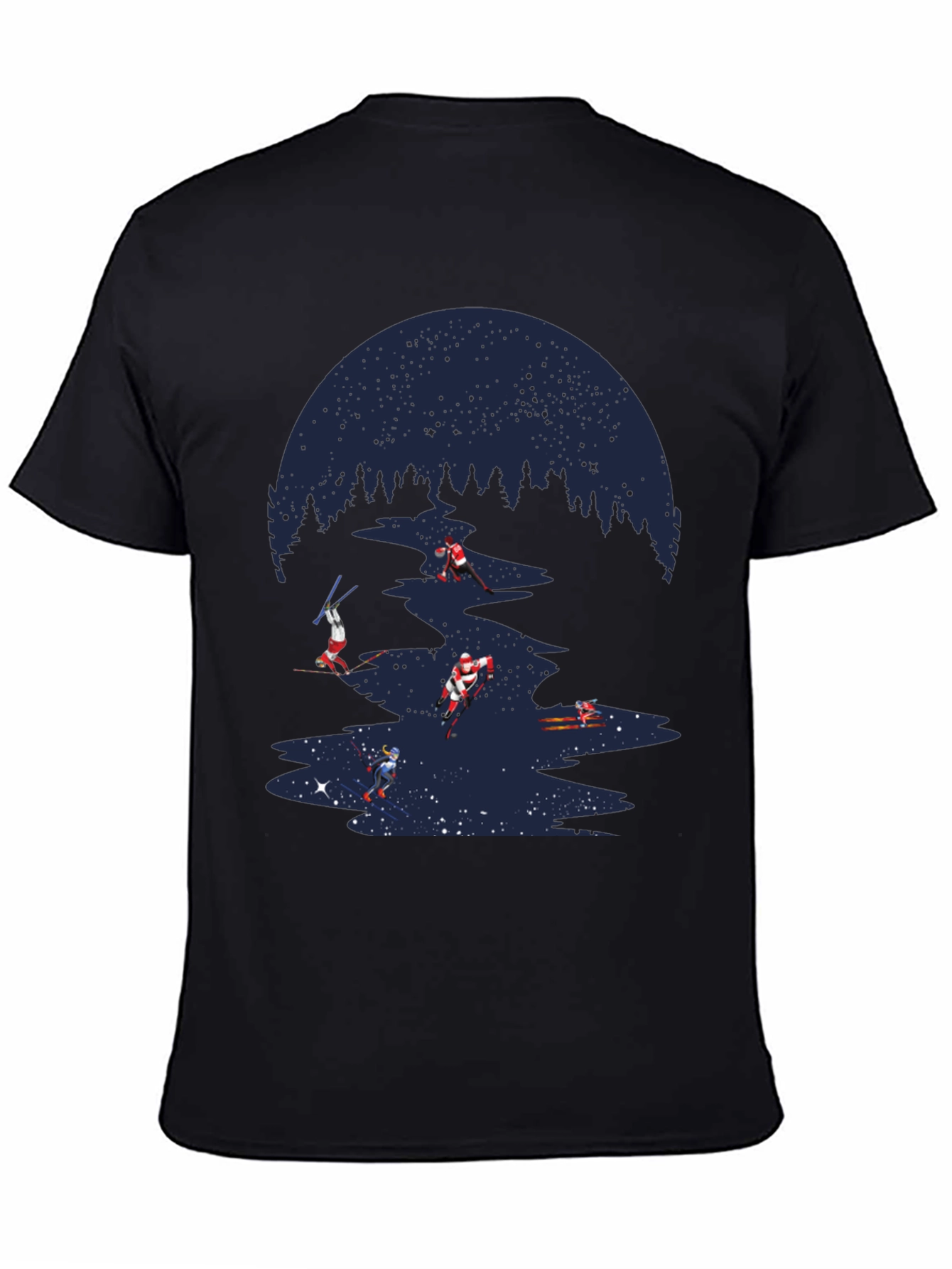 Skiing Through Space T-Shirt