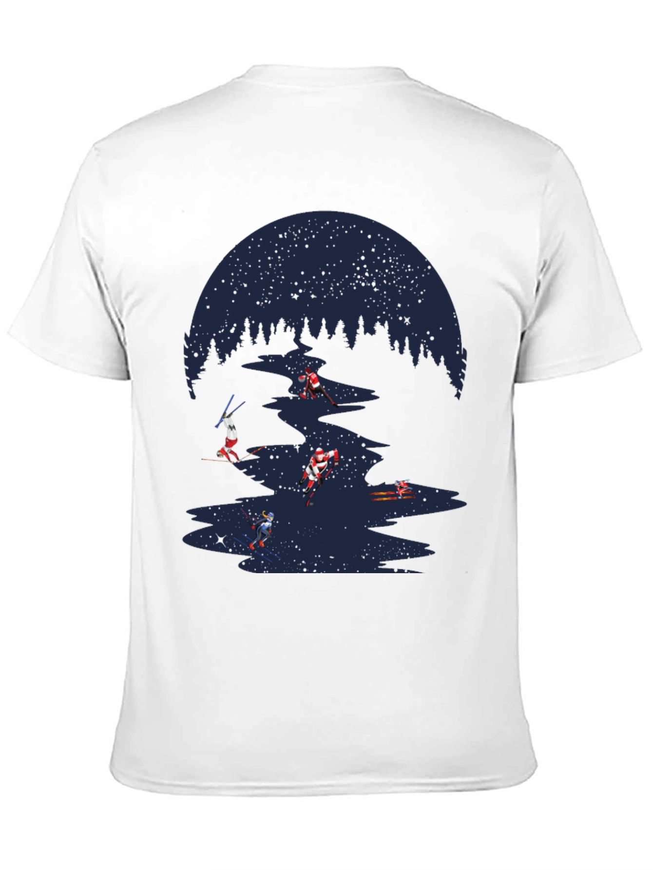 Skiing Through Space T-Shirt