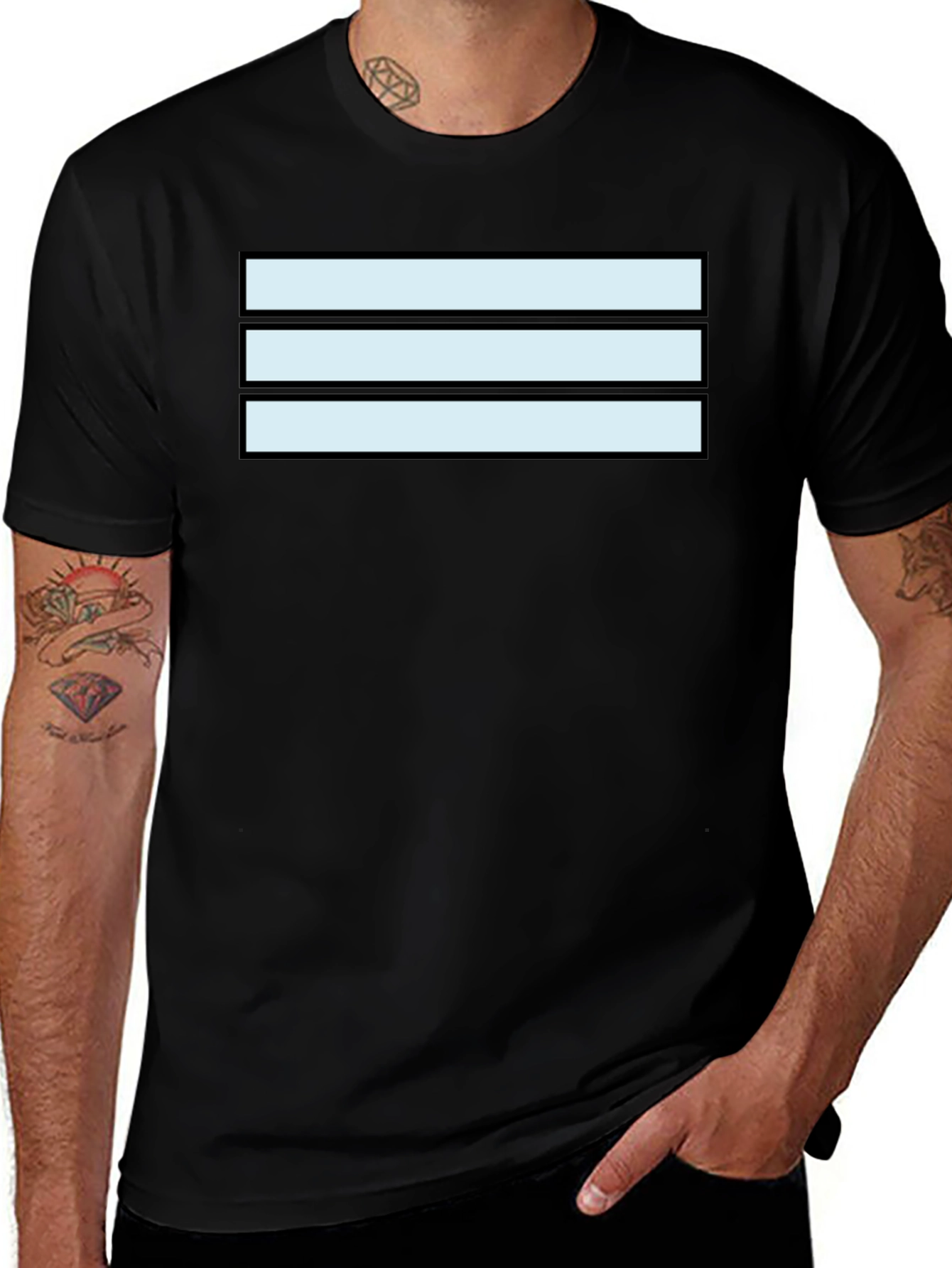 Striped Graphic Tee - Modern Casual Comfort