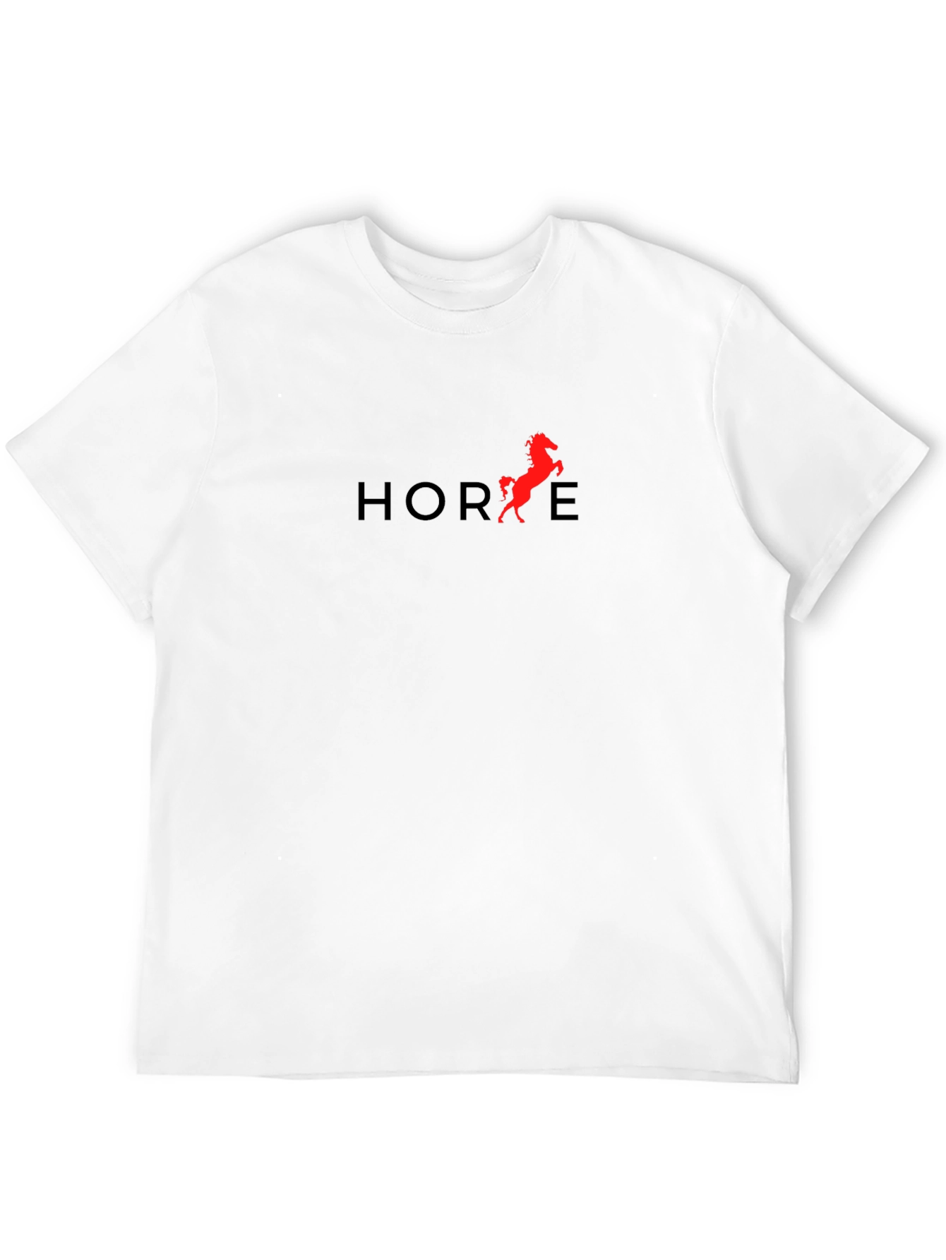 Horse Graphic Print Crew Neck T-Shirt