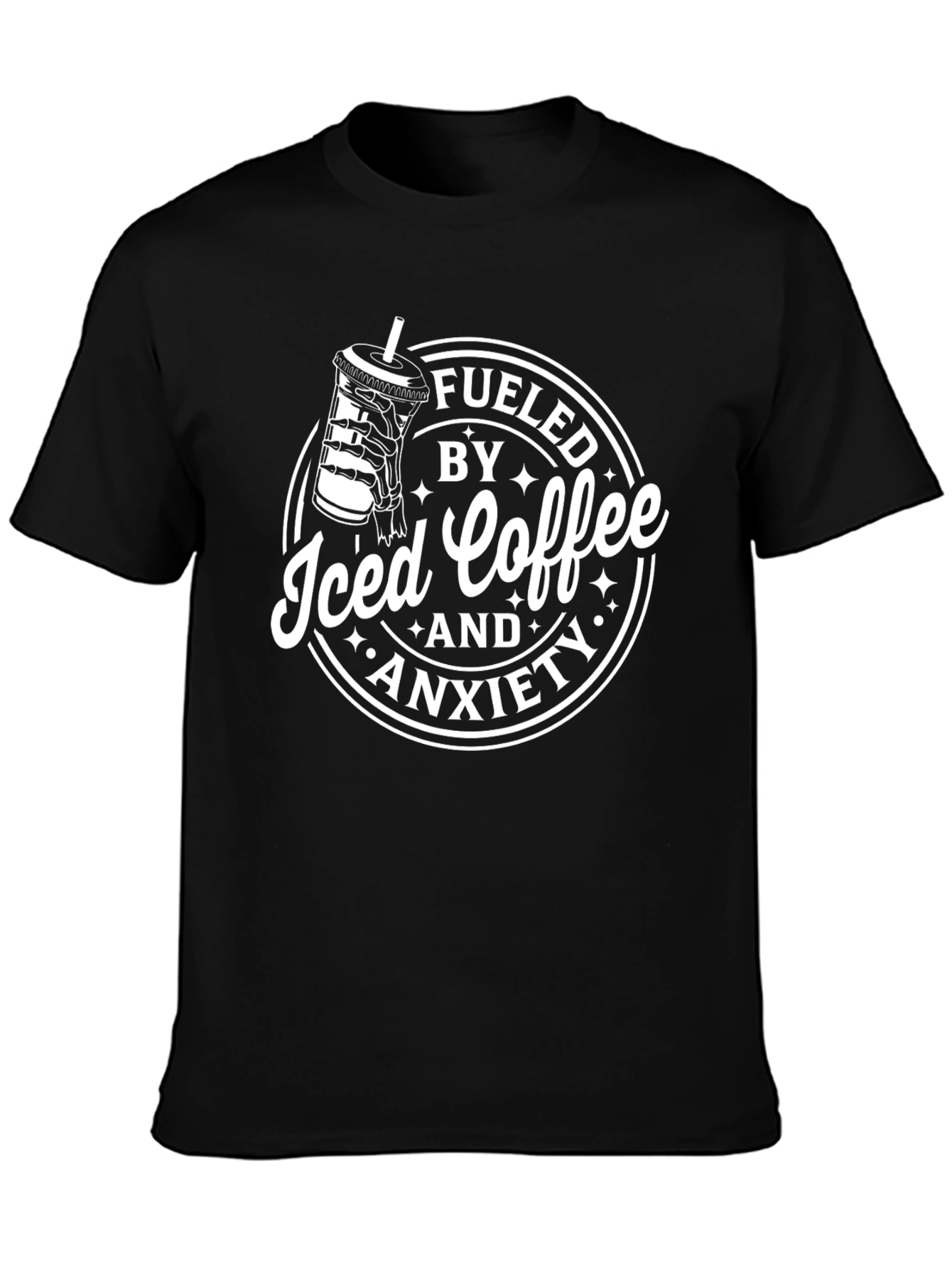 Fueled By Iced Coffee & Anxiety Graphic Tee
