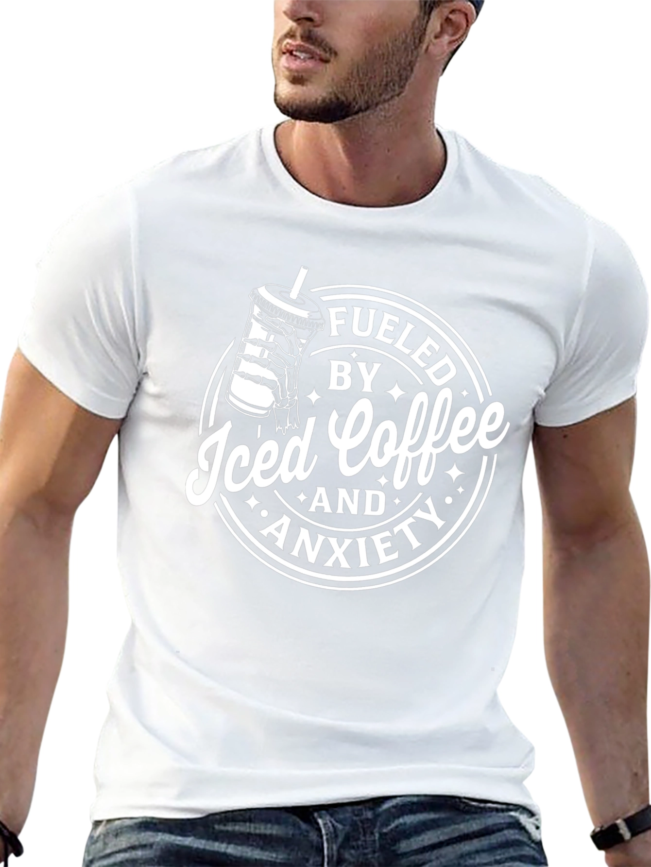 Fueled By Iced Coffee & Anxiety Graphic Tee