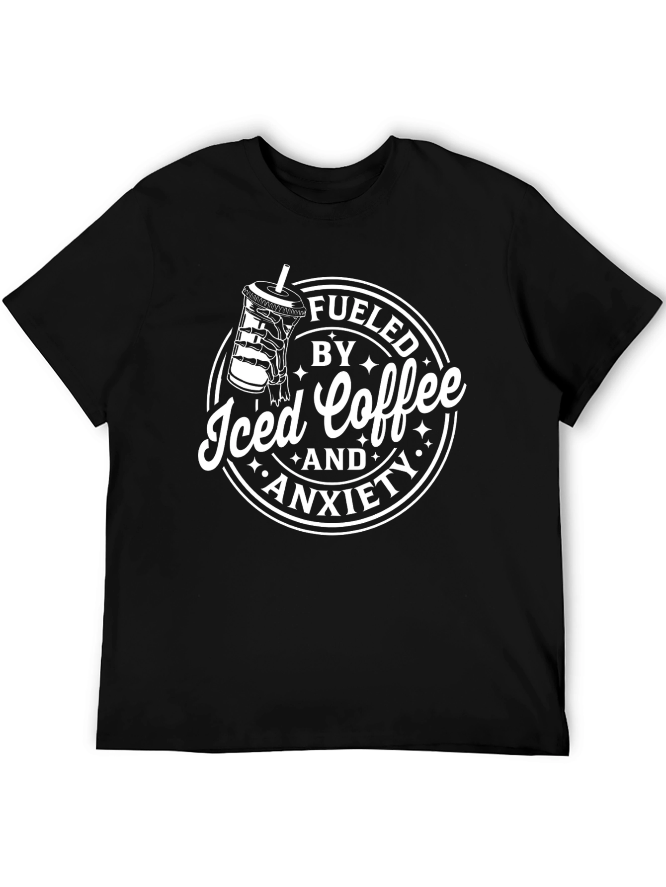 Fueled By Iced Coffee & Anxiety Graphic Tee