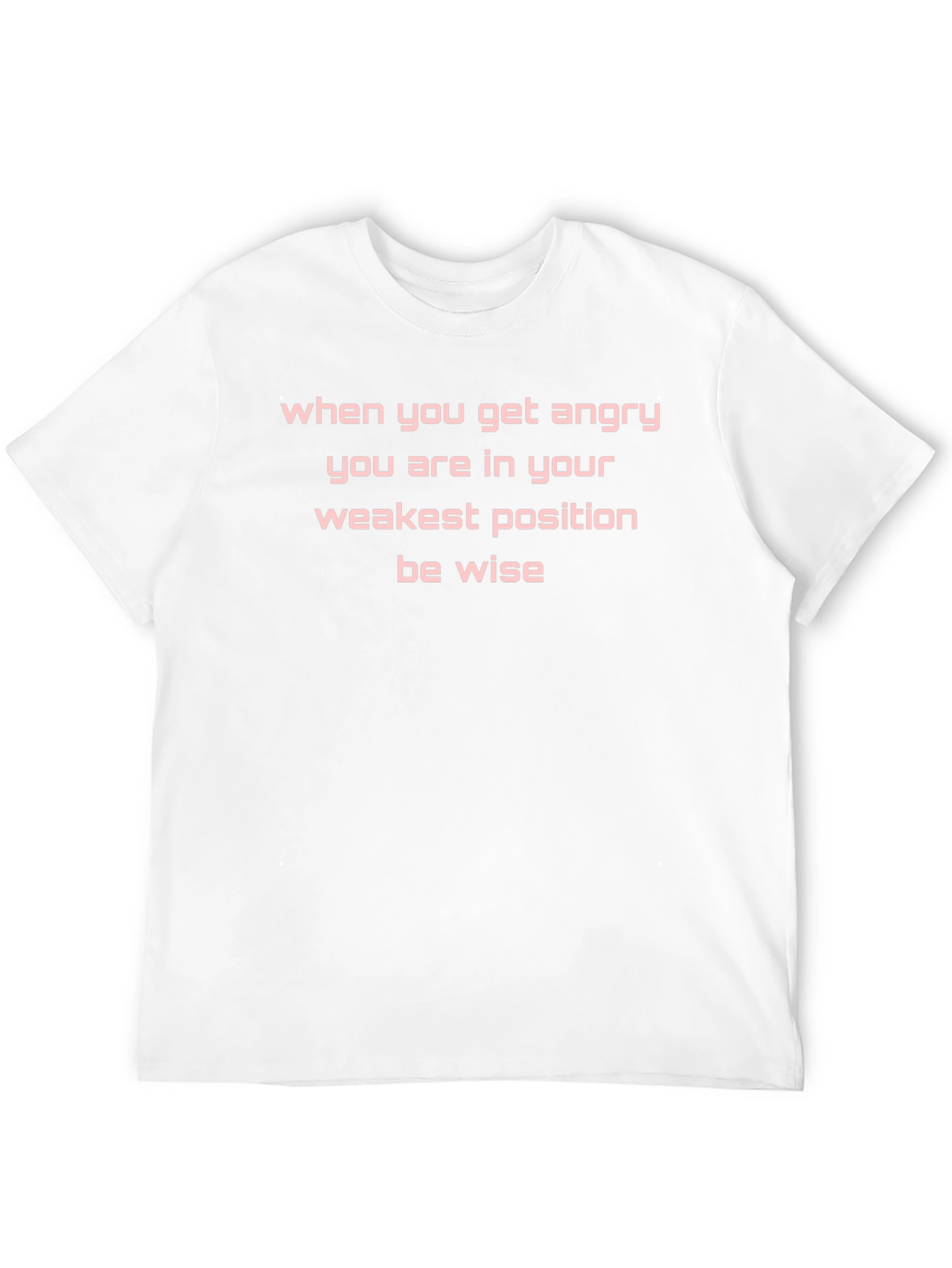 Wise Words Black T-Shirt - Anger Weakness Quote