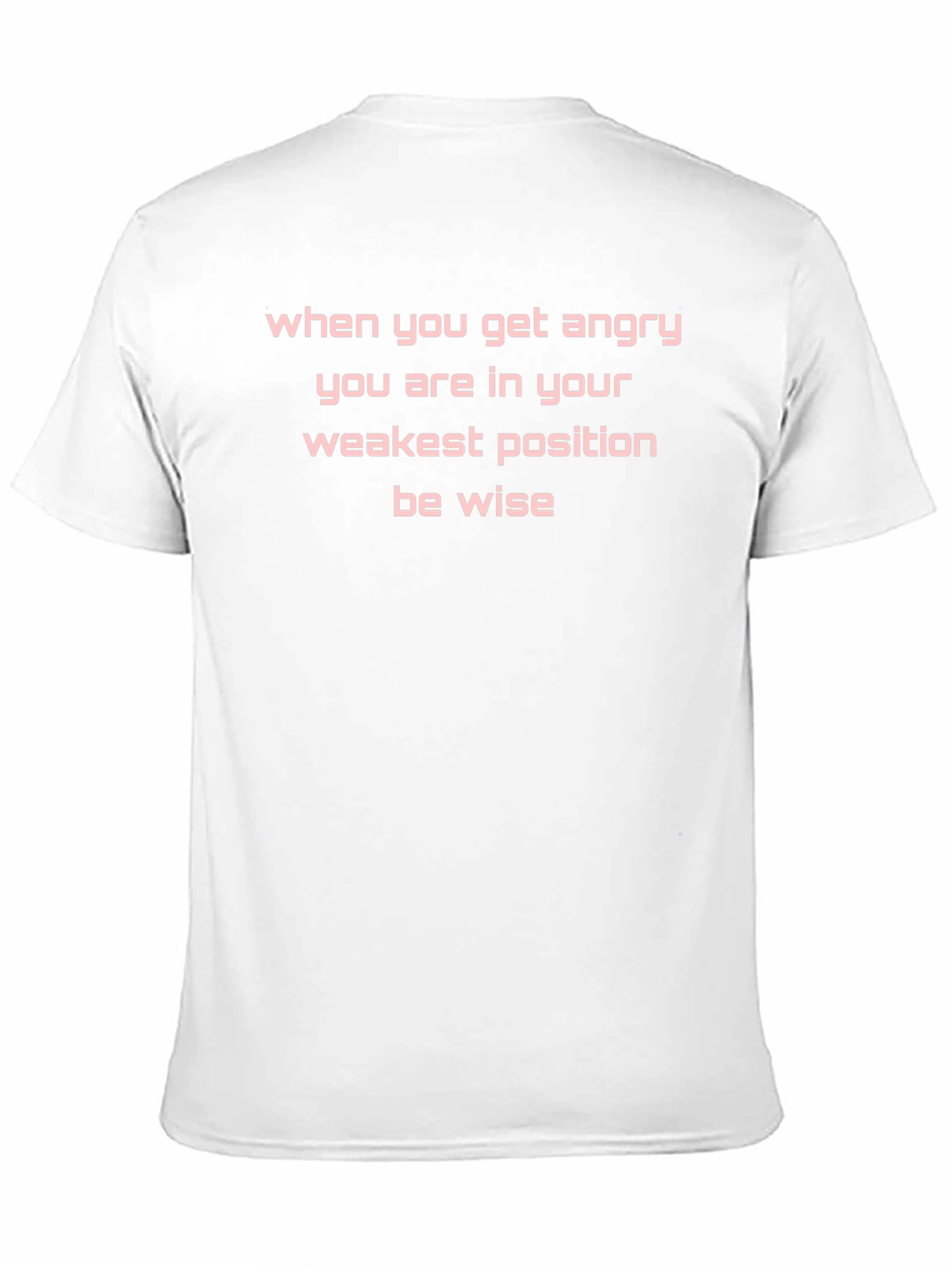 Wise Words Black T-Shirt - Anger Weakness Quote
