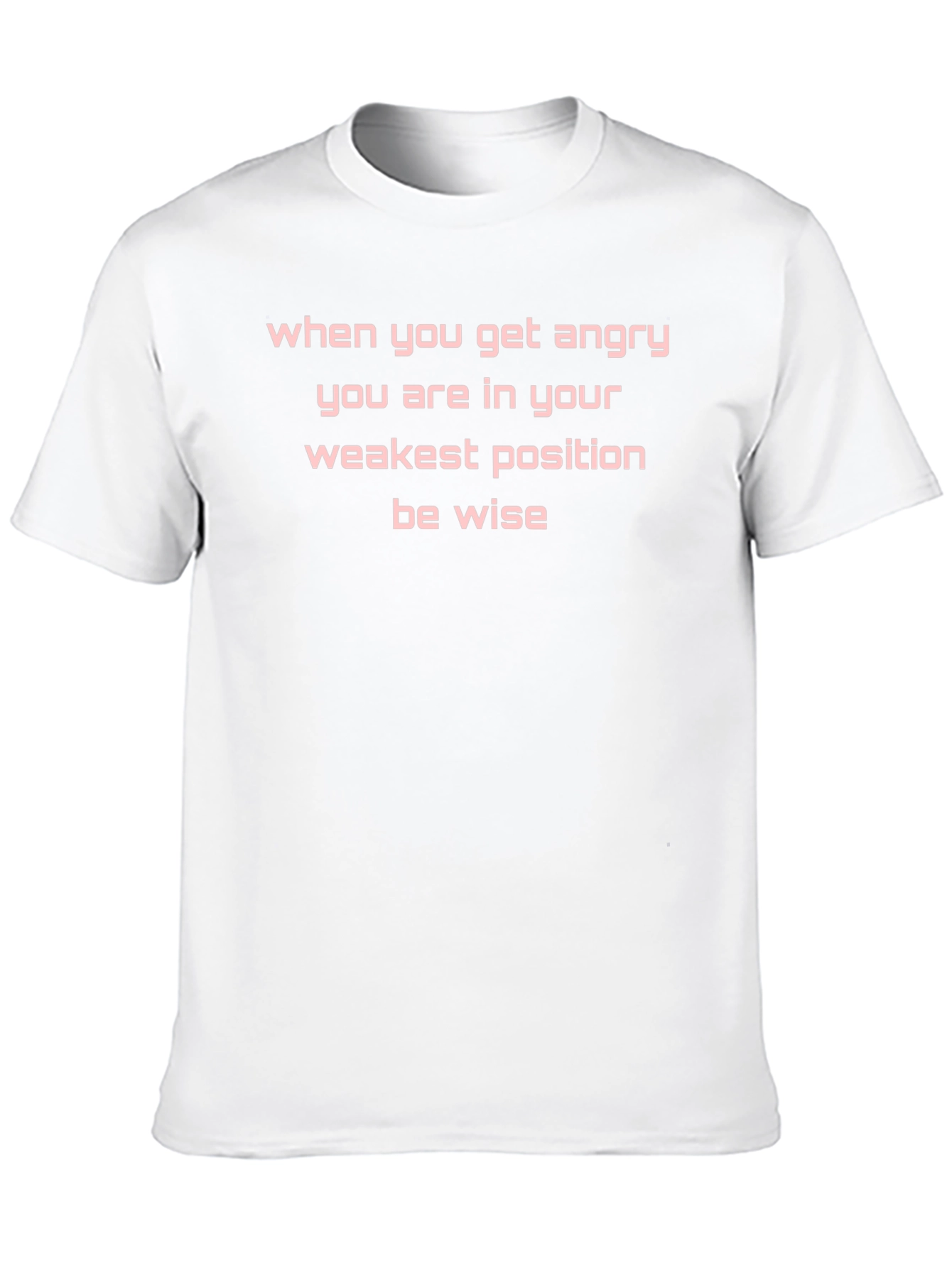 Wise Words Black T-Shirt - Anger Weakness Quote