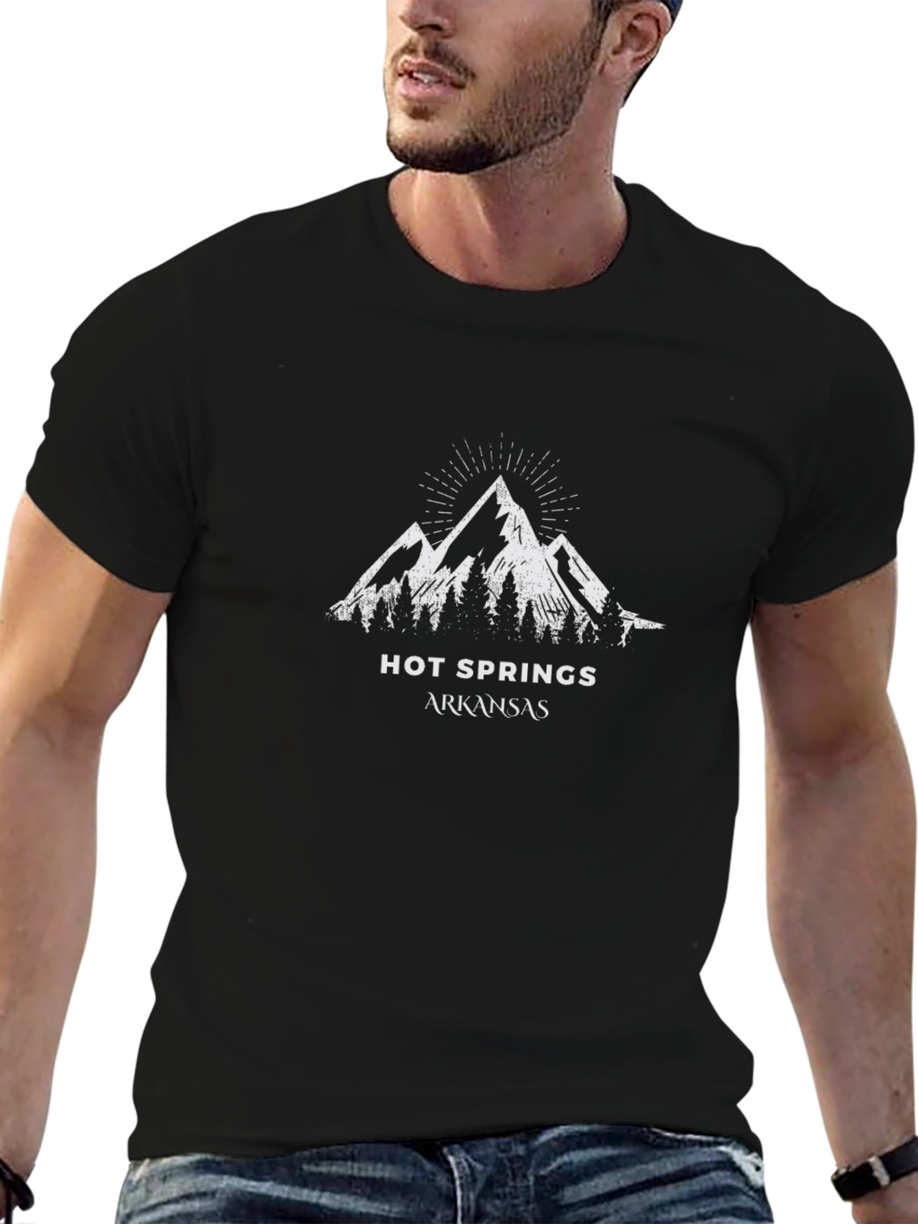 Hot Springs Arkansas Mountain Graphic Tee