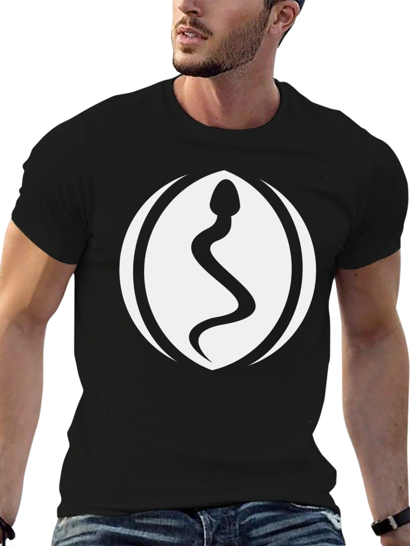Snake Symbol Black T-Shirt
