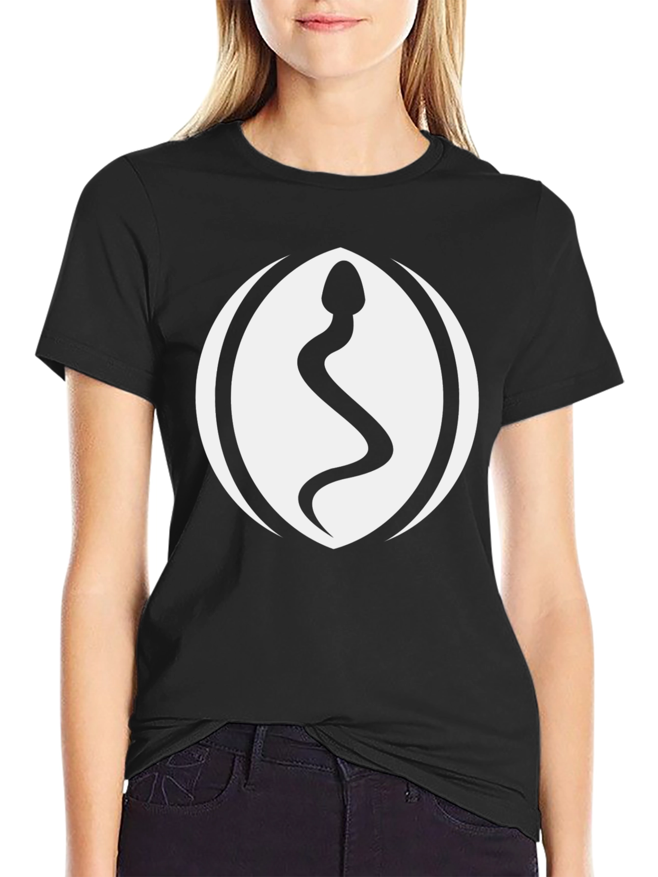 Snake Symbol Black T-Shirt