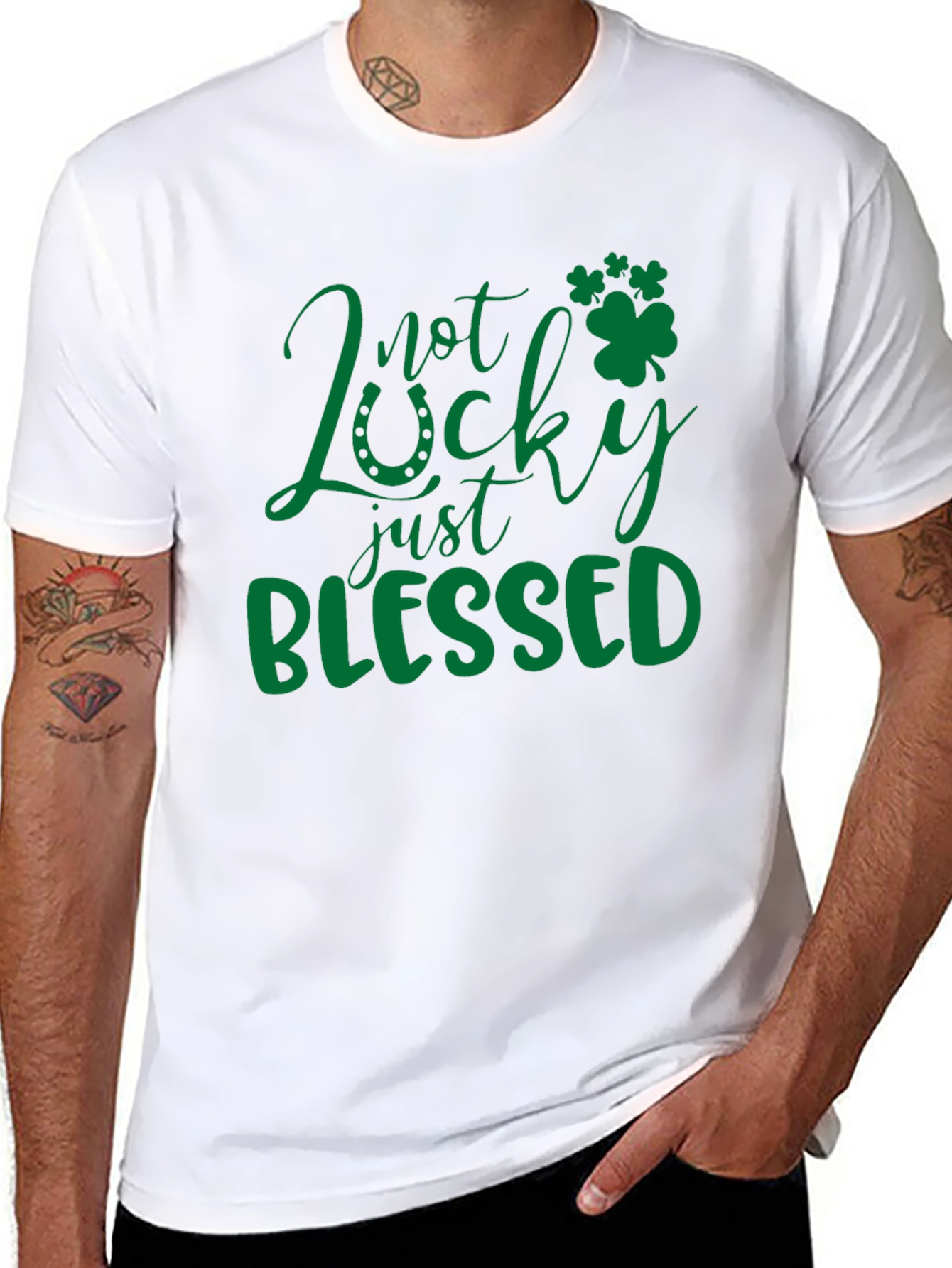 Lucky Blessed Shamrock St. Patricks Day T-Shirt