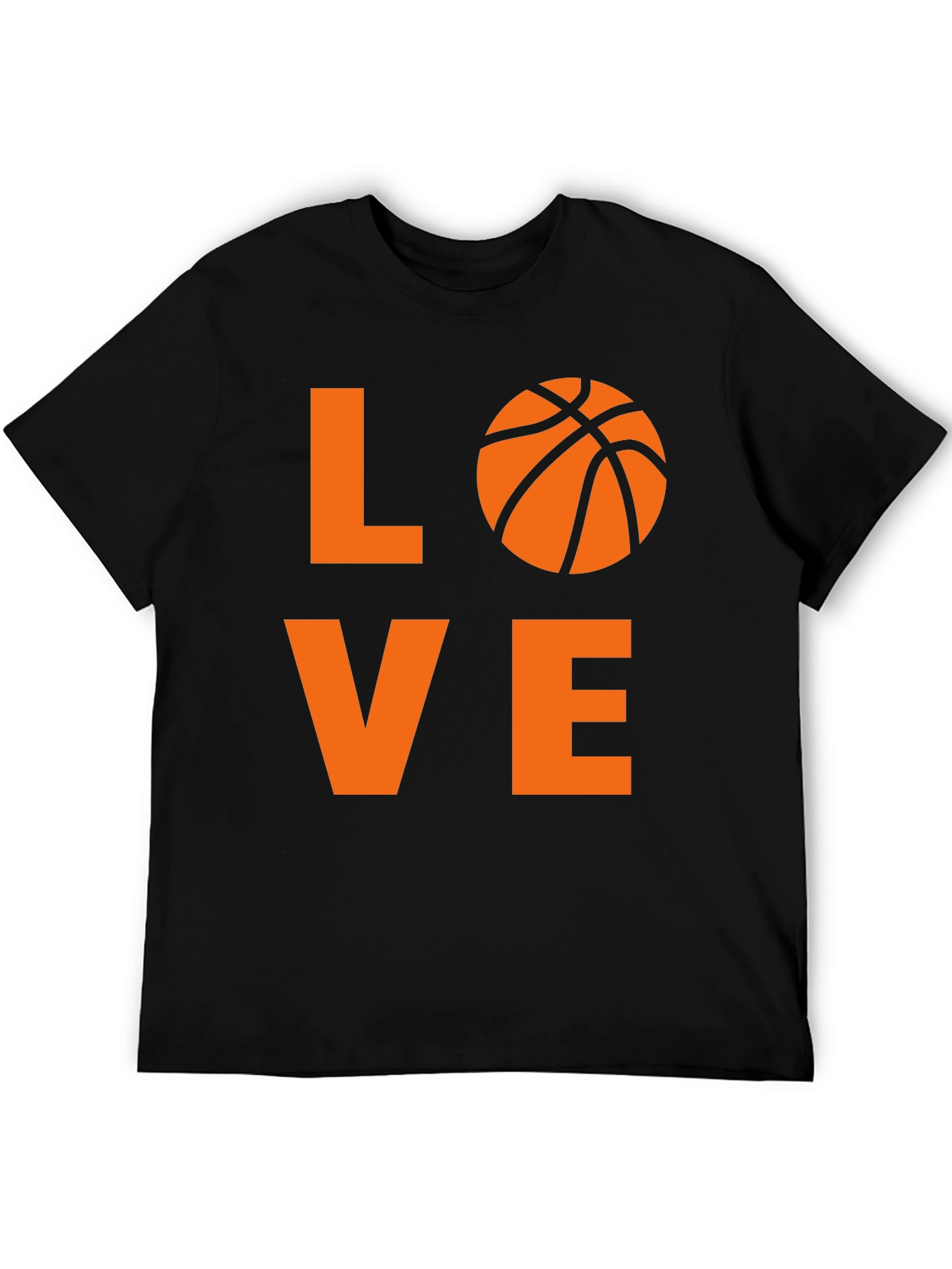 Love Basketball Graphic Tee - Black Cotton Shirt