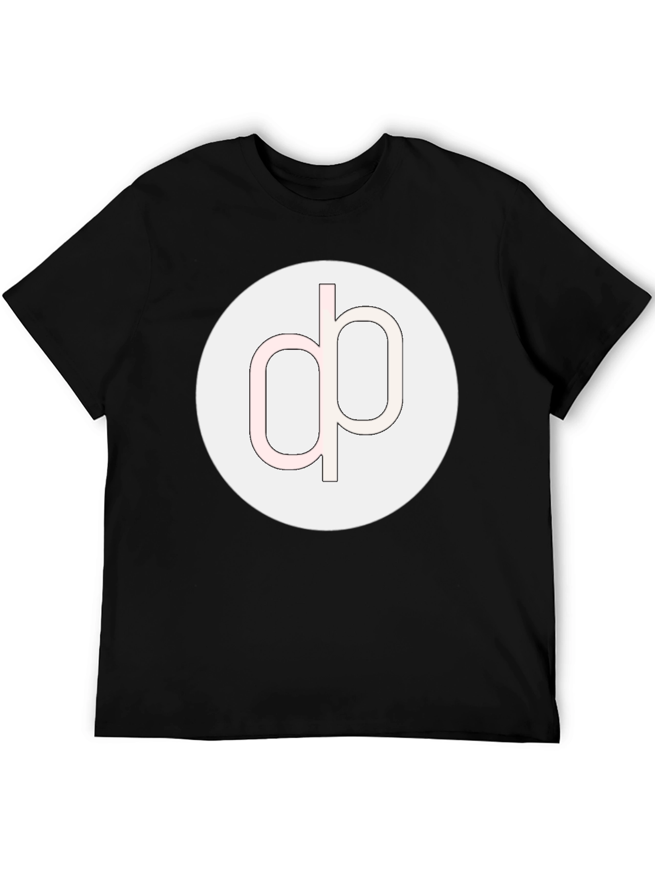 Modern Graphic Tee - Black Cotton Blend