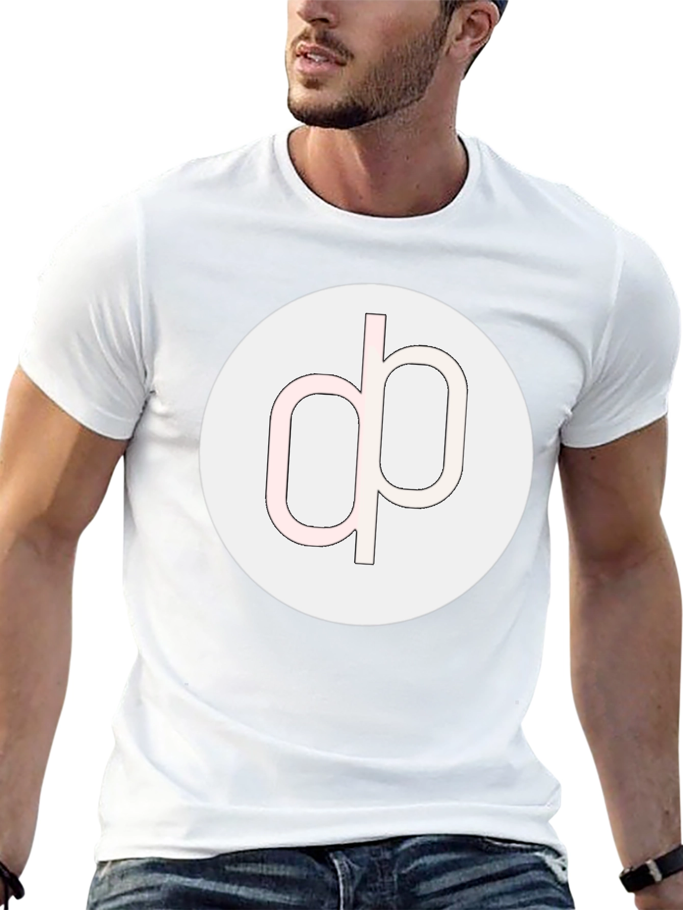 Modern Graphic Tee - Black Cotton Blend