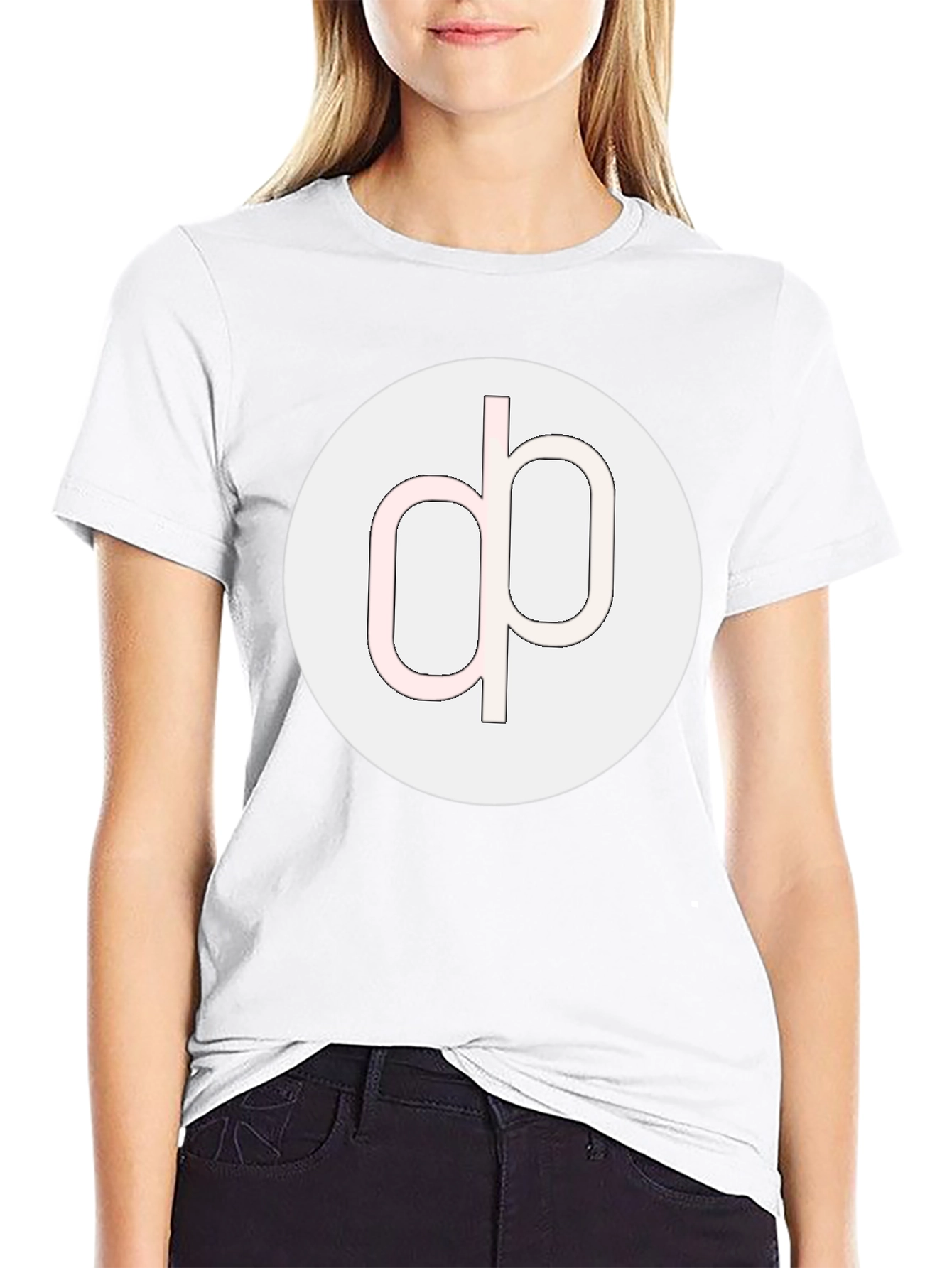 Modern Graphic Tee - Black Cotton Blend